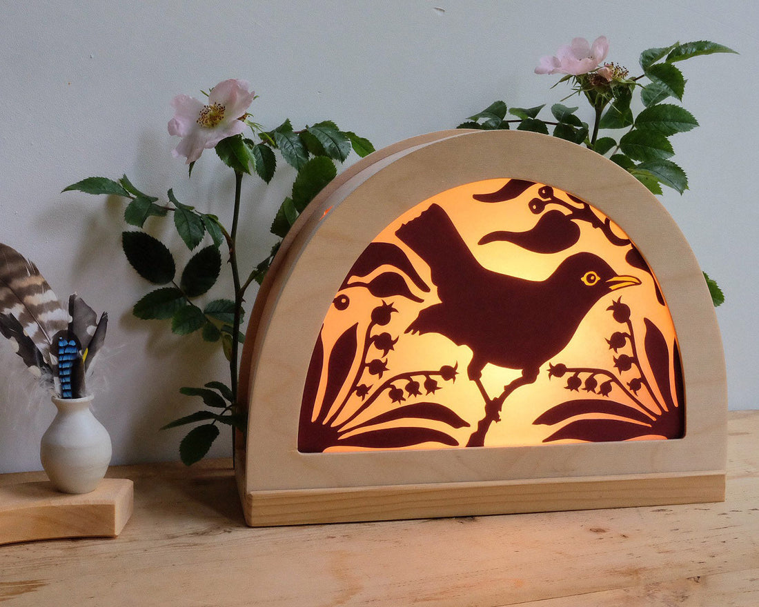 DIY silhouet voor De Noest lampje - vogel