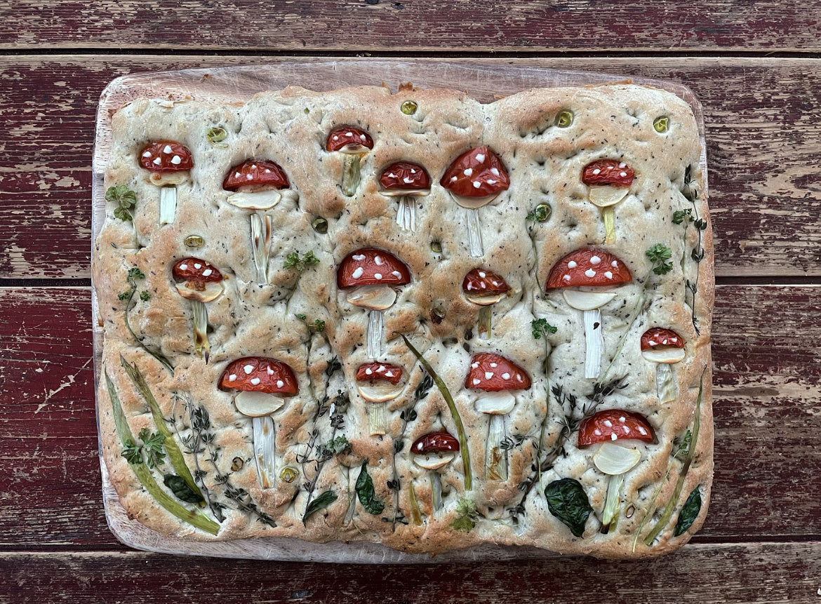 DIY Paddenstoelen Focaccia