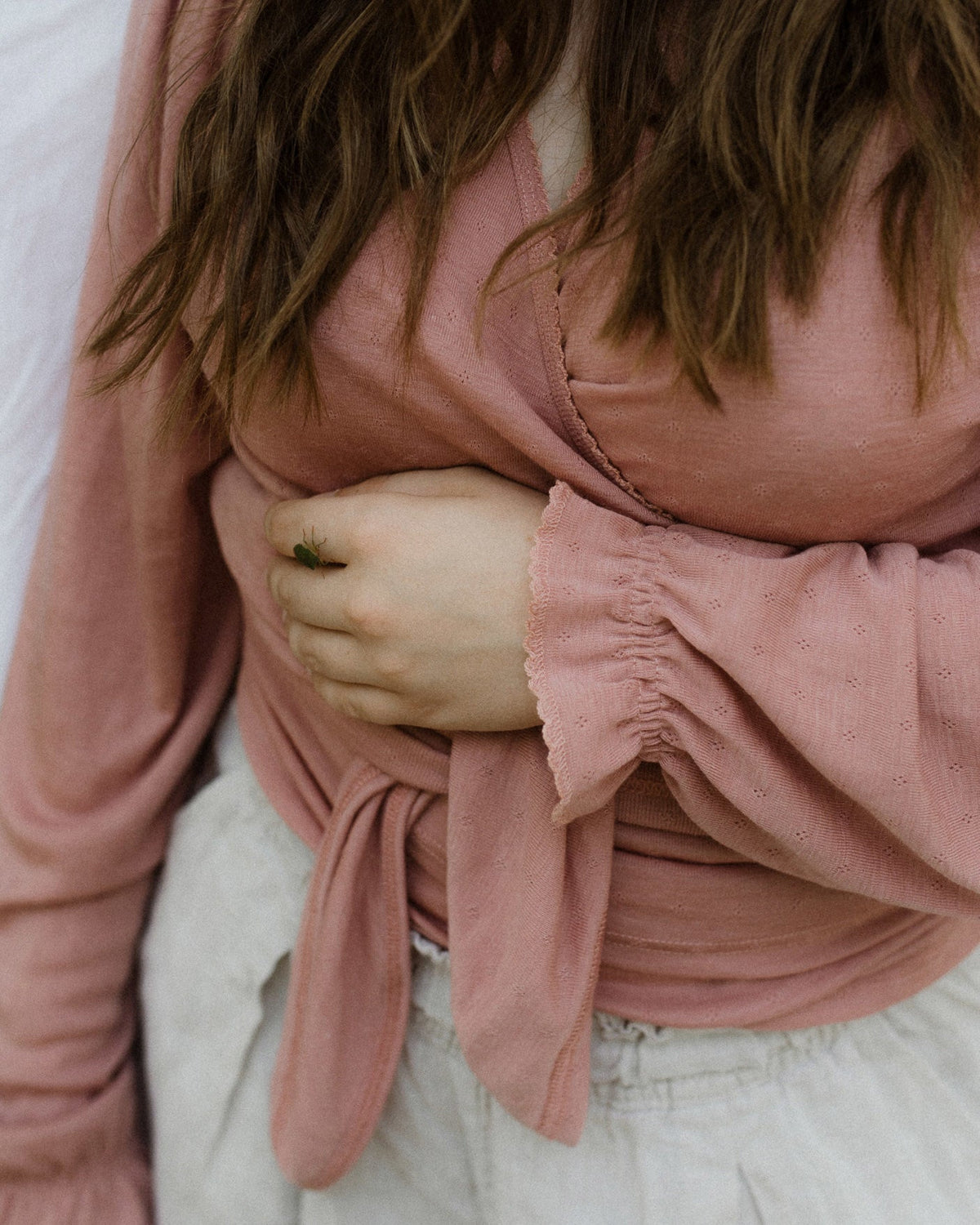 Unaduna wikkel blouse dames cameo rose