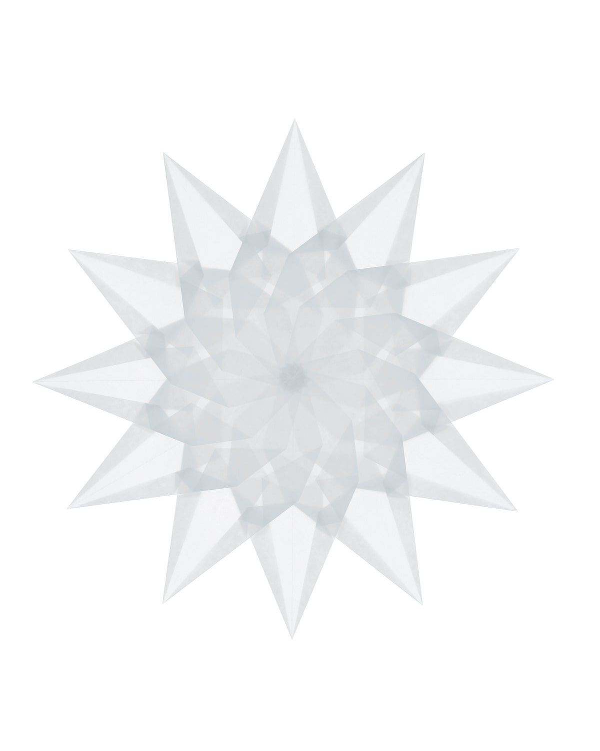 Folding set stars difficult - white