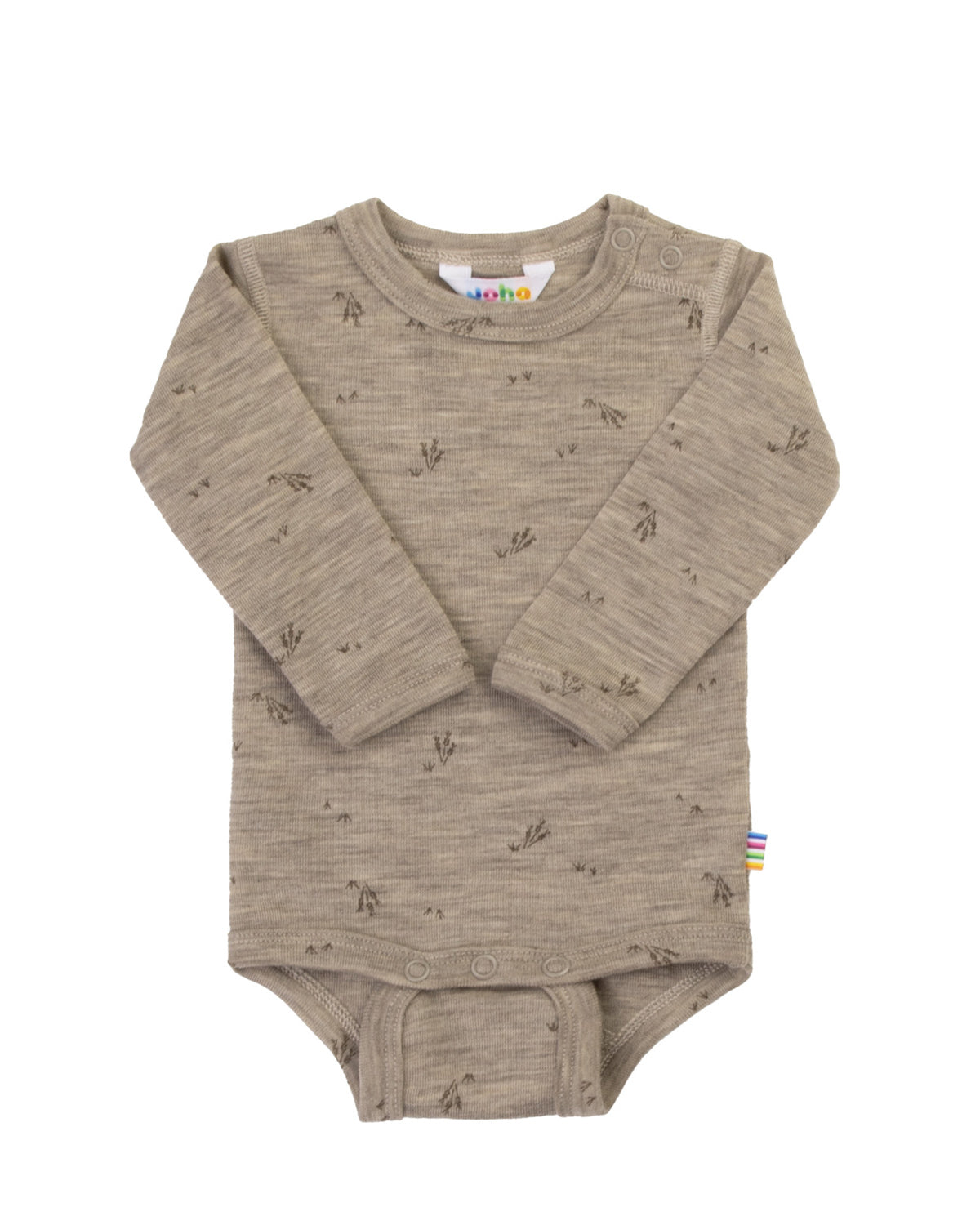 Wollen rompertje - beige melange - koren