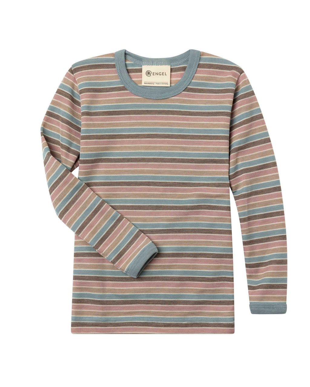 Kinder longsleeve wol en zijde - pastel