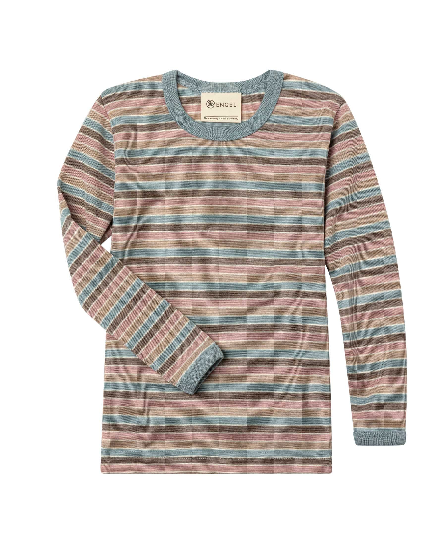 Kinder longsleeve wol en zijde - pastel