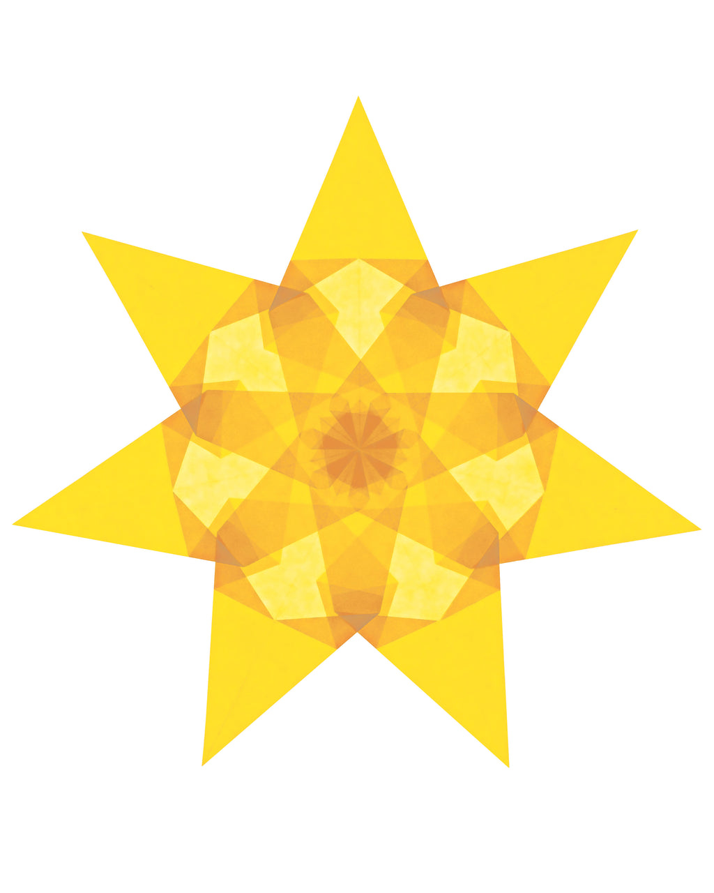 Folding set stars average - carmine red