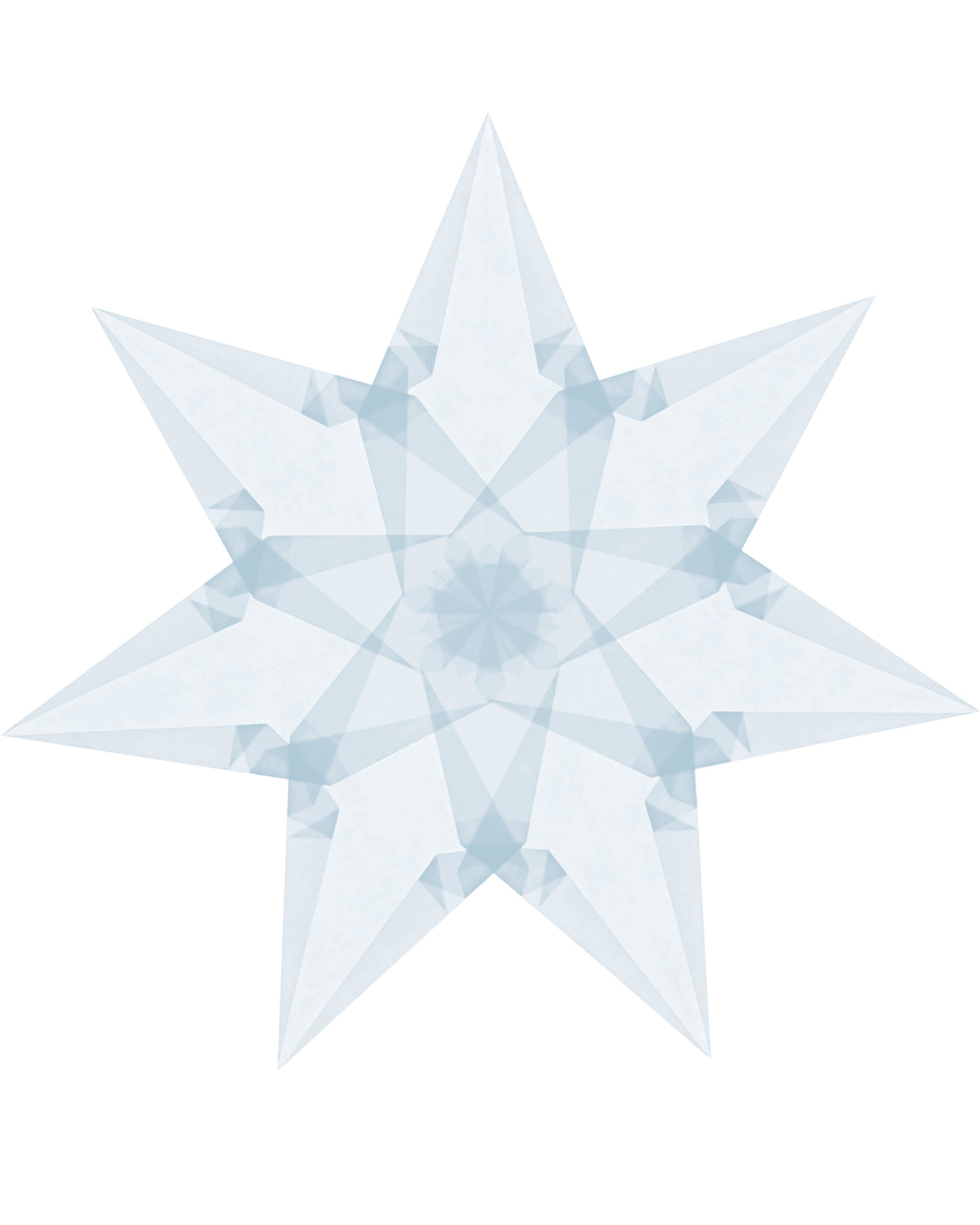 Folding set stars average - light blue
