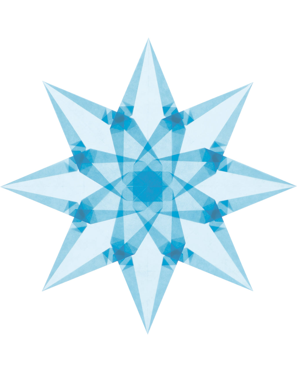 Folding set stars average - light blue