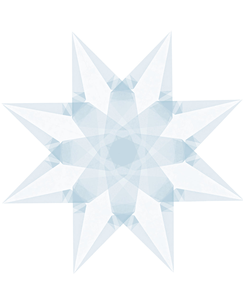 Folding set stars average - light blue