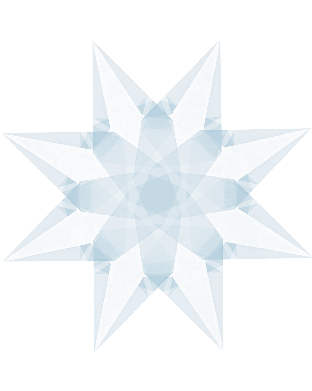 Folding set stars average - light blue