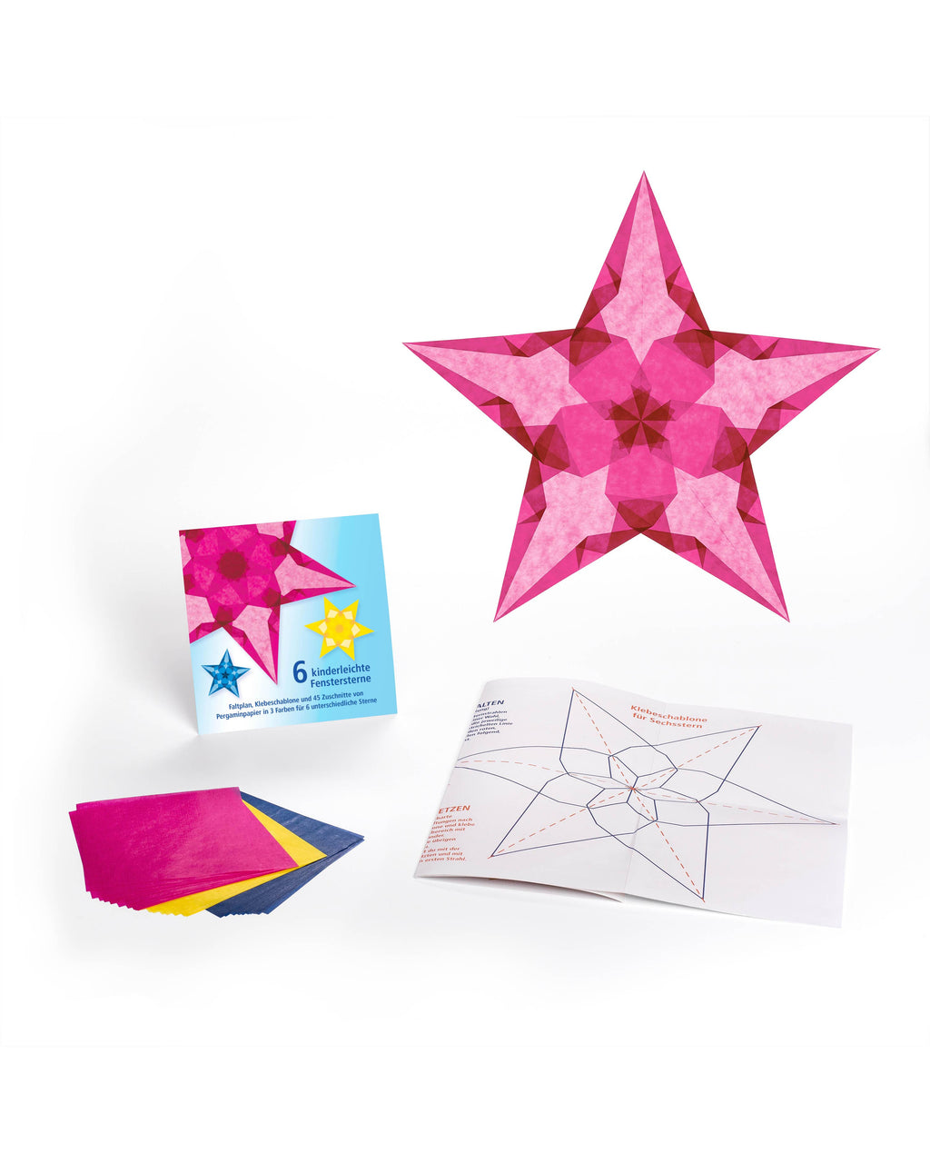 Sterren vouwset makkelijk - magenta