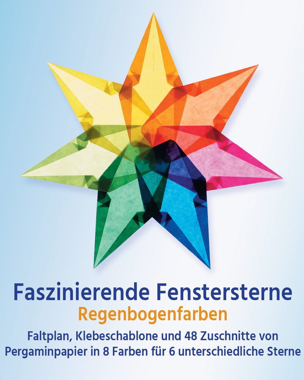 Sterren vouwset gemiddeld - regenboog kleuren