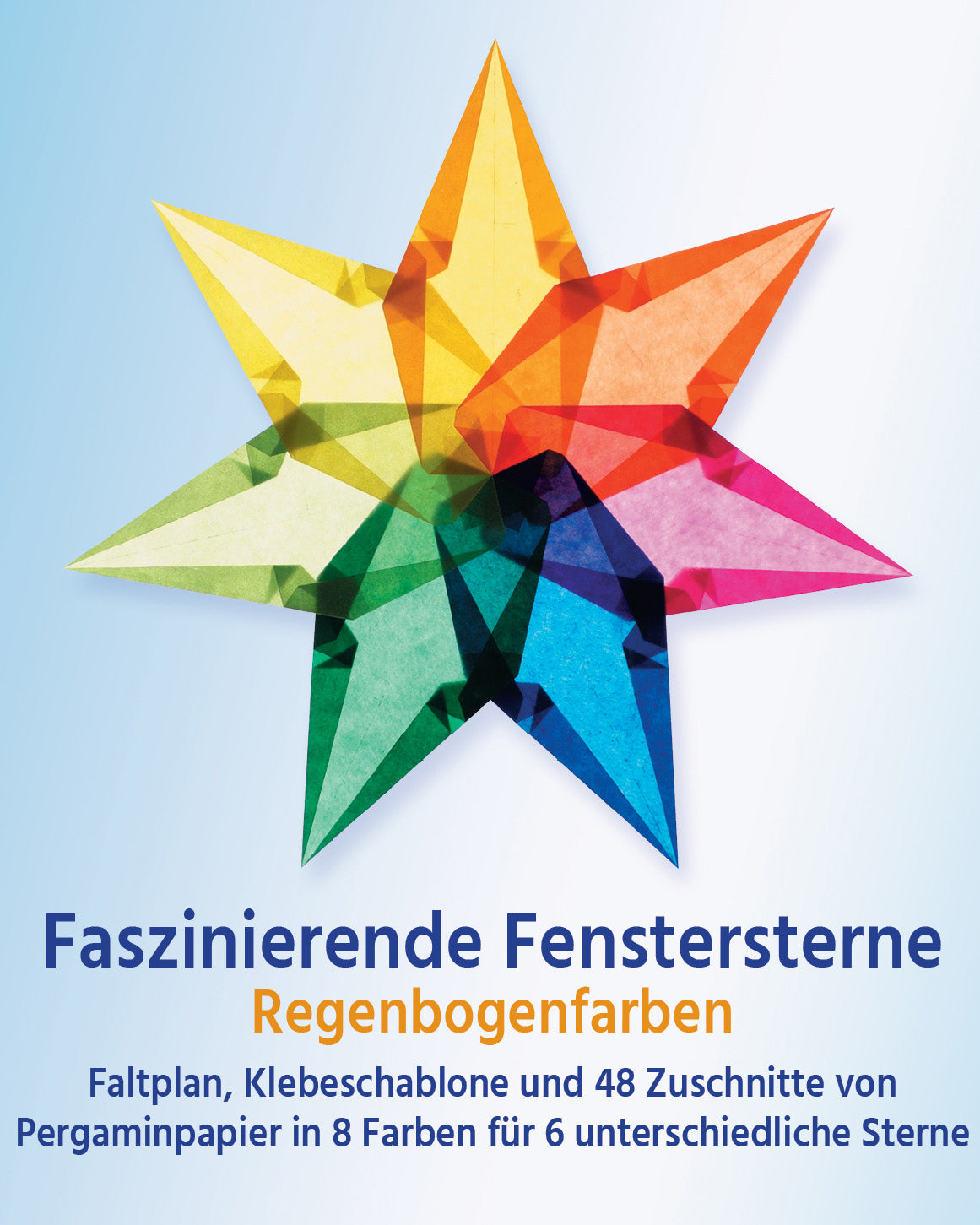 Sterren vouwset gemiddeld - regenboog kleuren