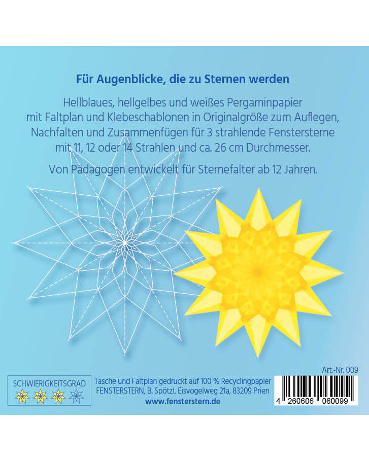 Sterren vouwset moeilijk - lichtblauw