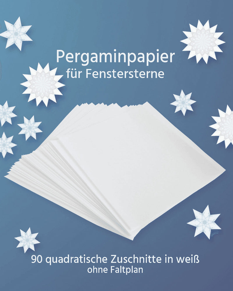 Folding set stars kite paper - white