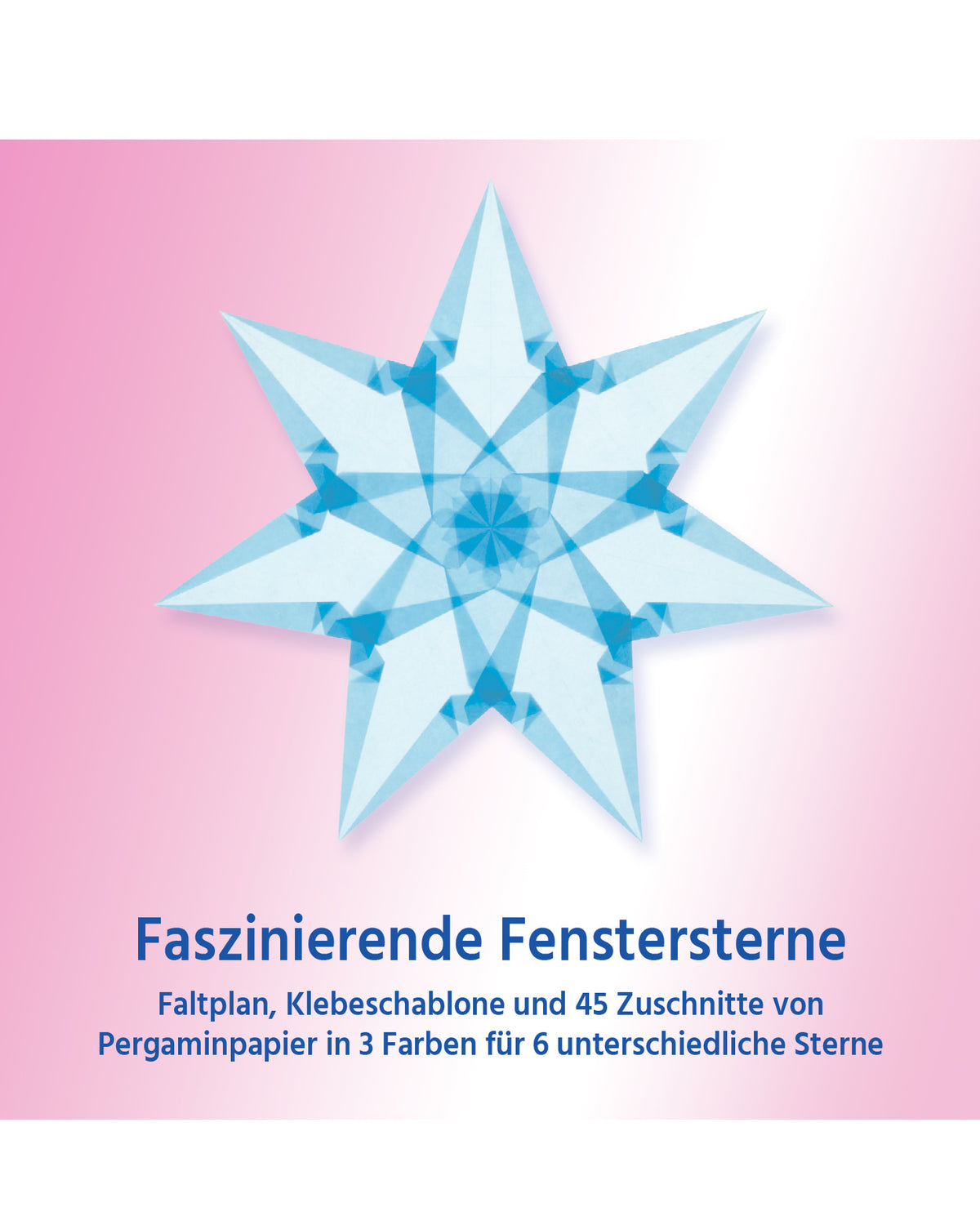 Folding set stars average - light blue