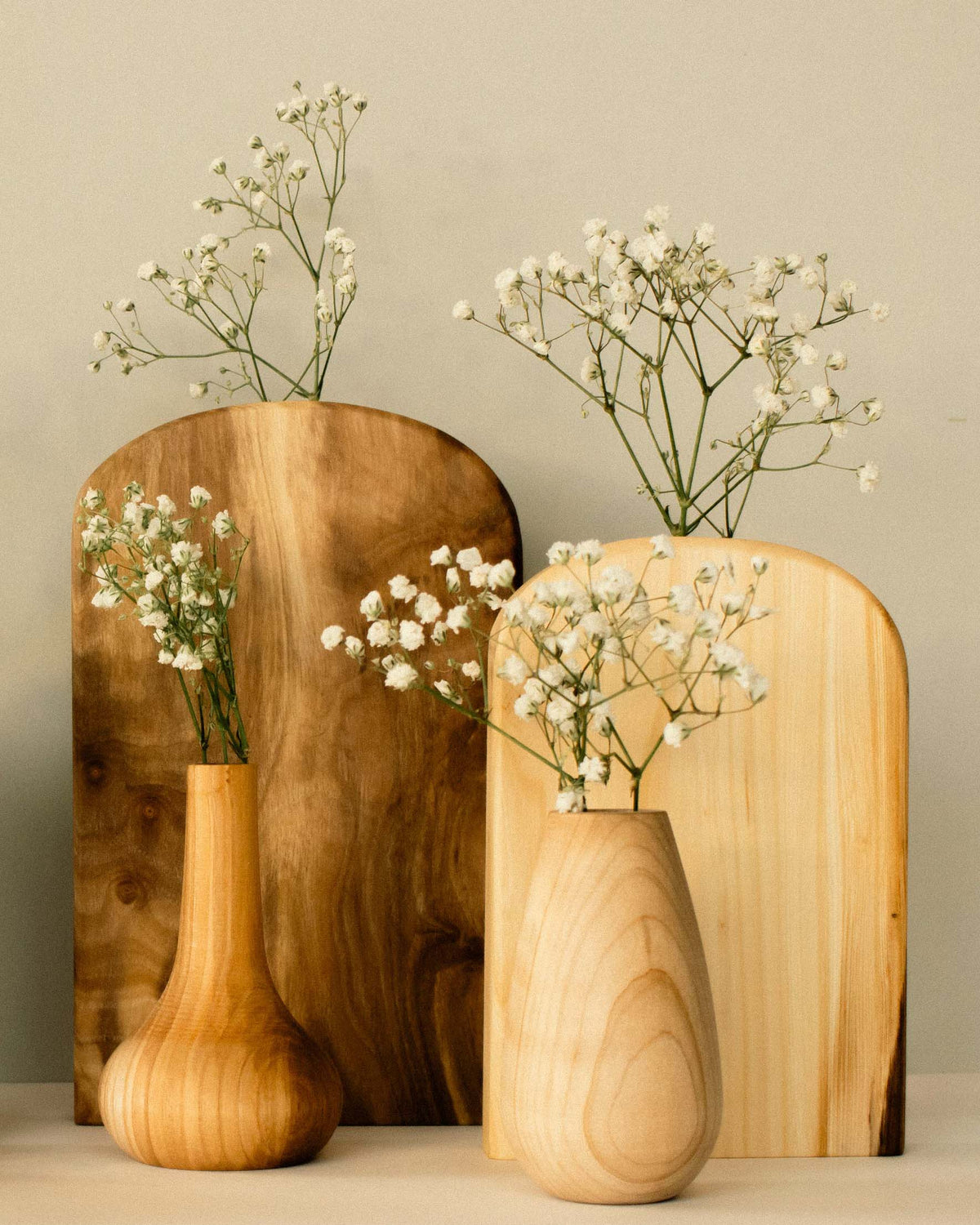 Tiny flower pot - number 6 - light wood