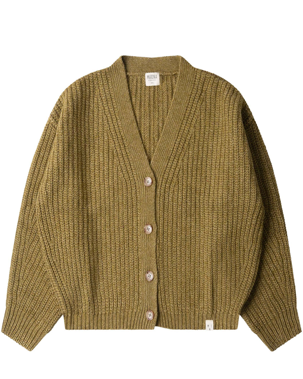 Gebreid vest - pear