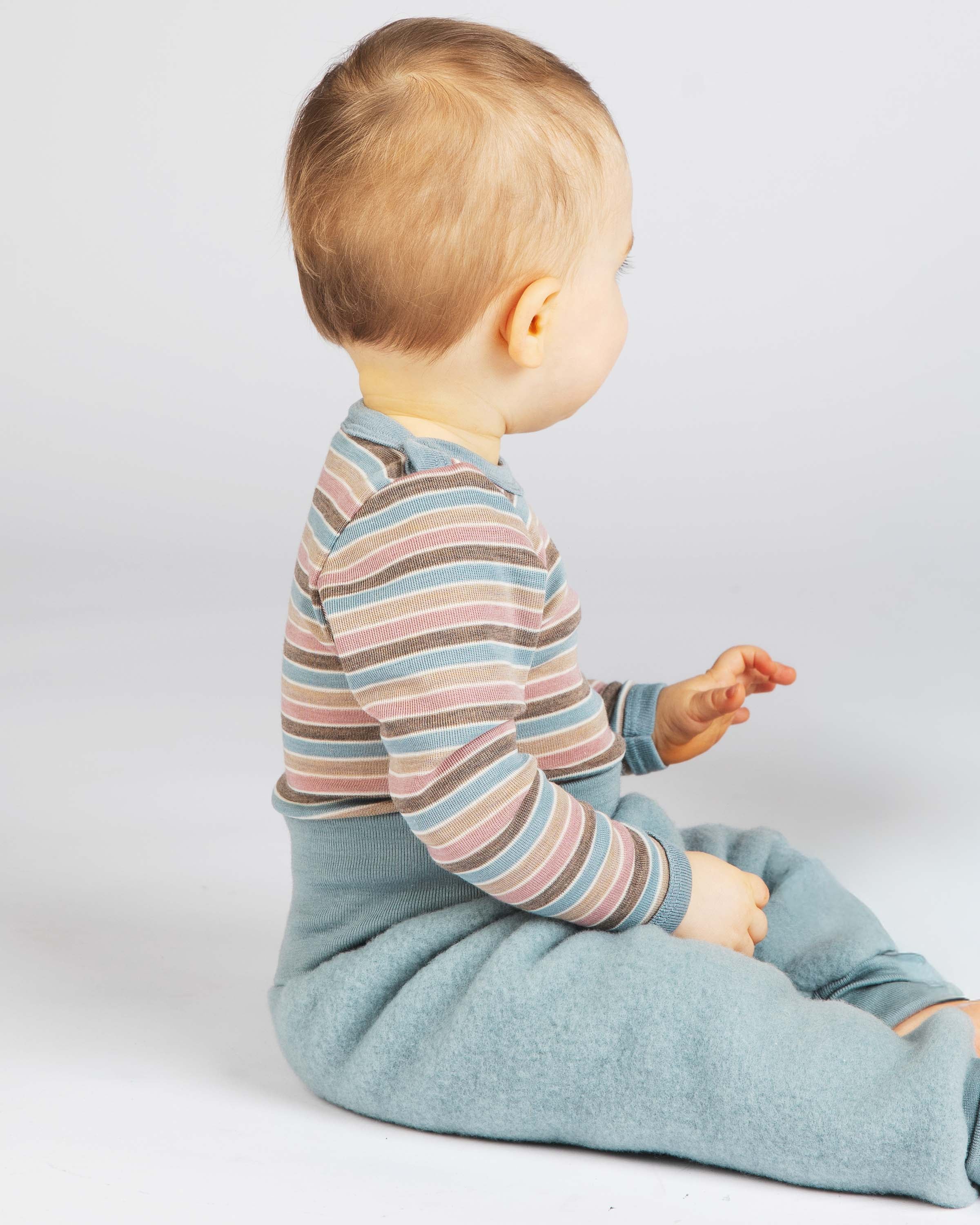 Romper van wol en zijde - pastel