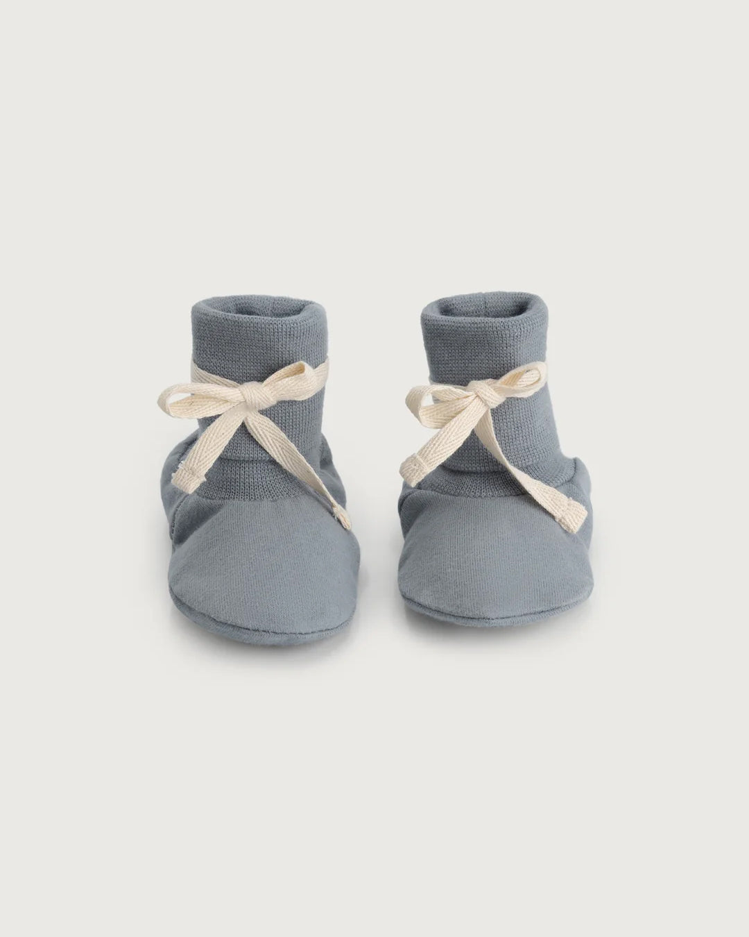 Ribgebreide babyslofjes - stone gray