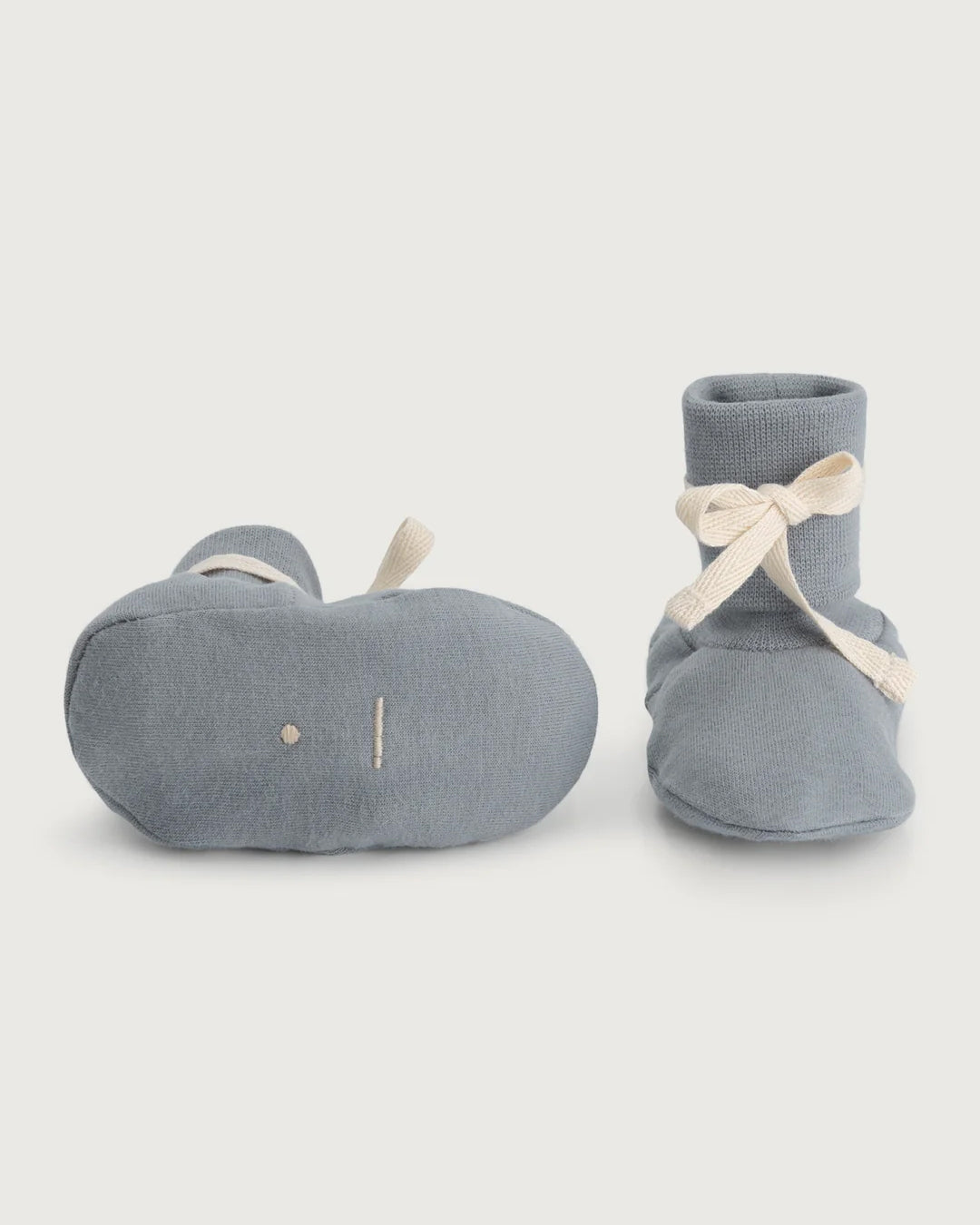 Ribgebreide babyslofjes - stone gray