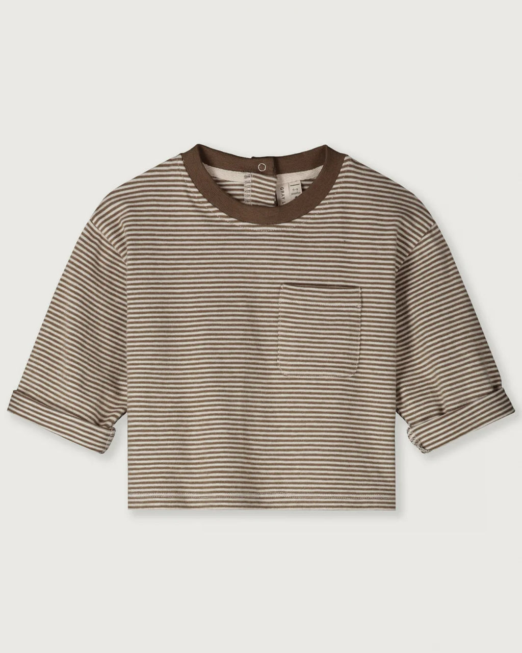 Baby longsleeve shirt - woody/cream