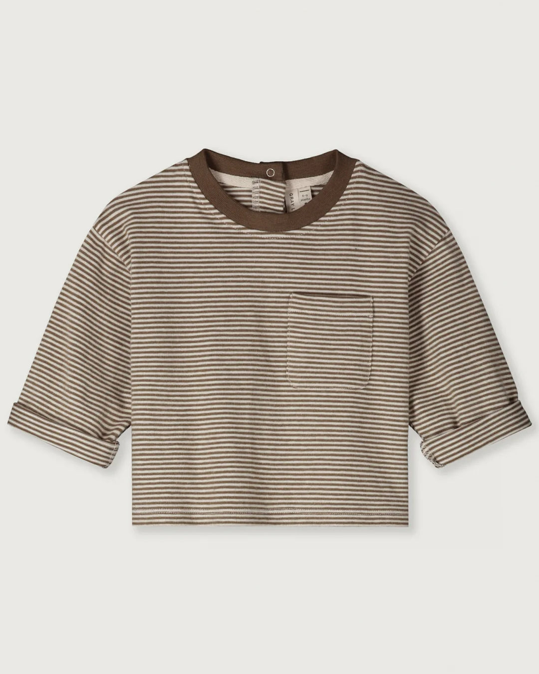 Baby longsleeve shirt - woody/cream