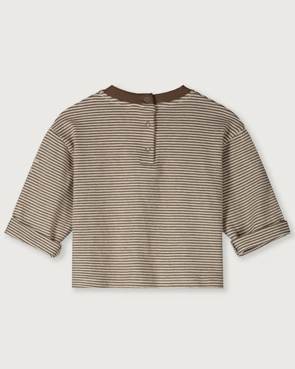 Baby longsleeve shirt - woody/cream