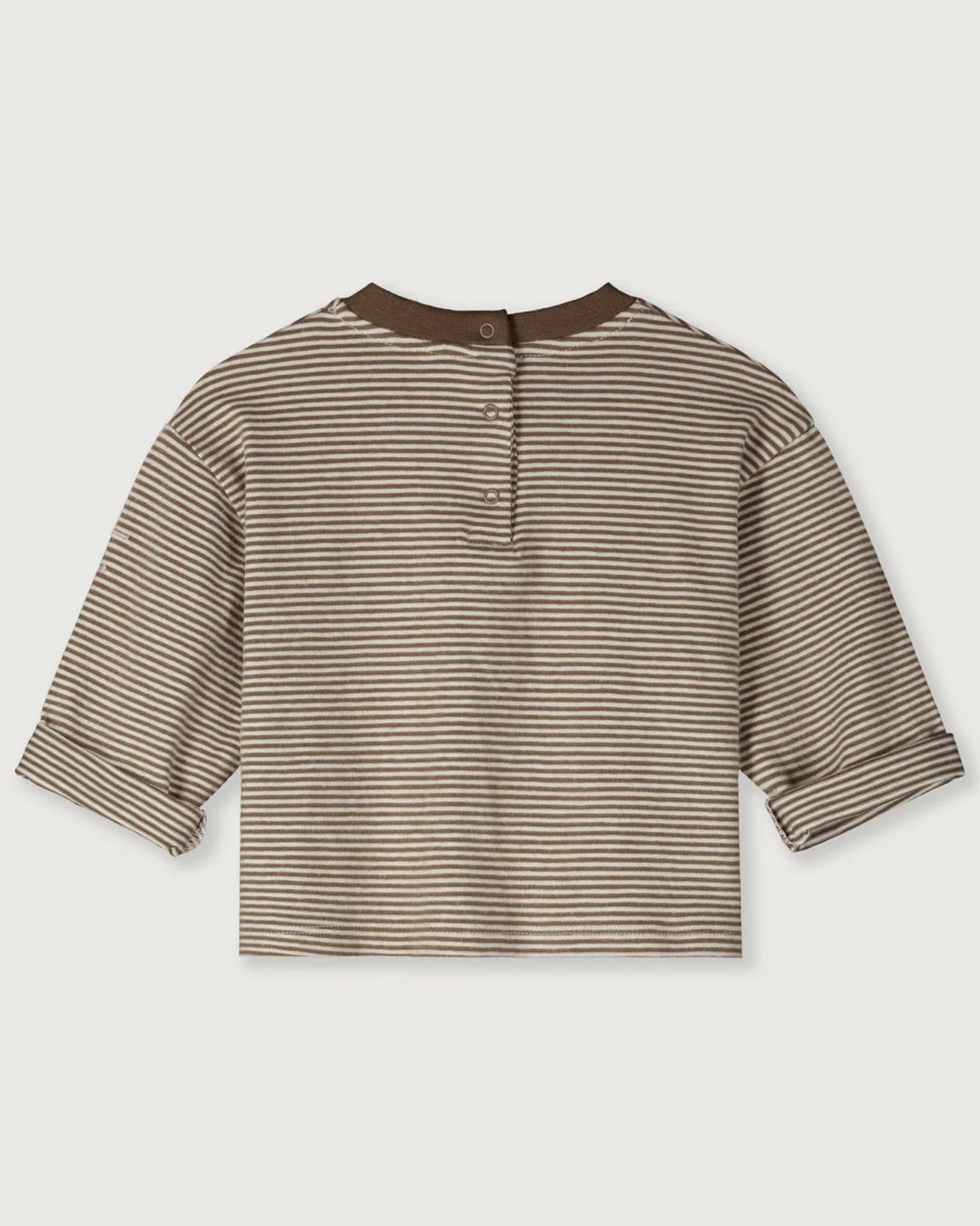 Baby longsleeve shirt - woody/cream
