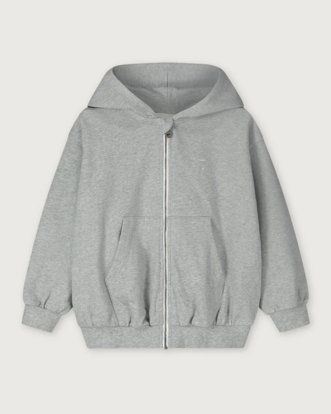 kindervest met hoodie - gray melange