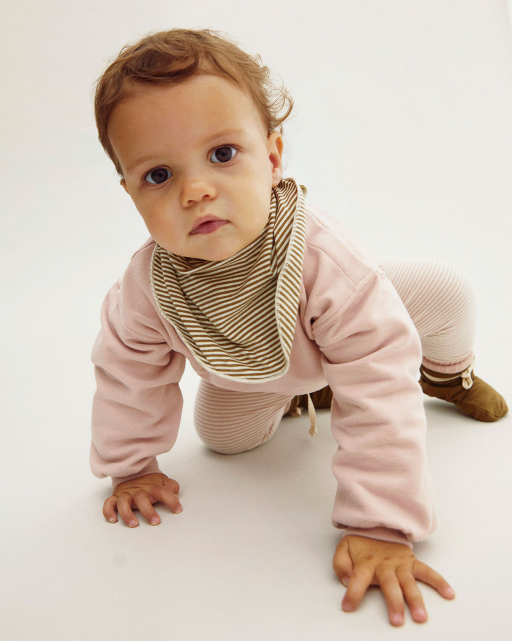 Baby bib - woody/cream