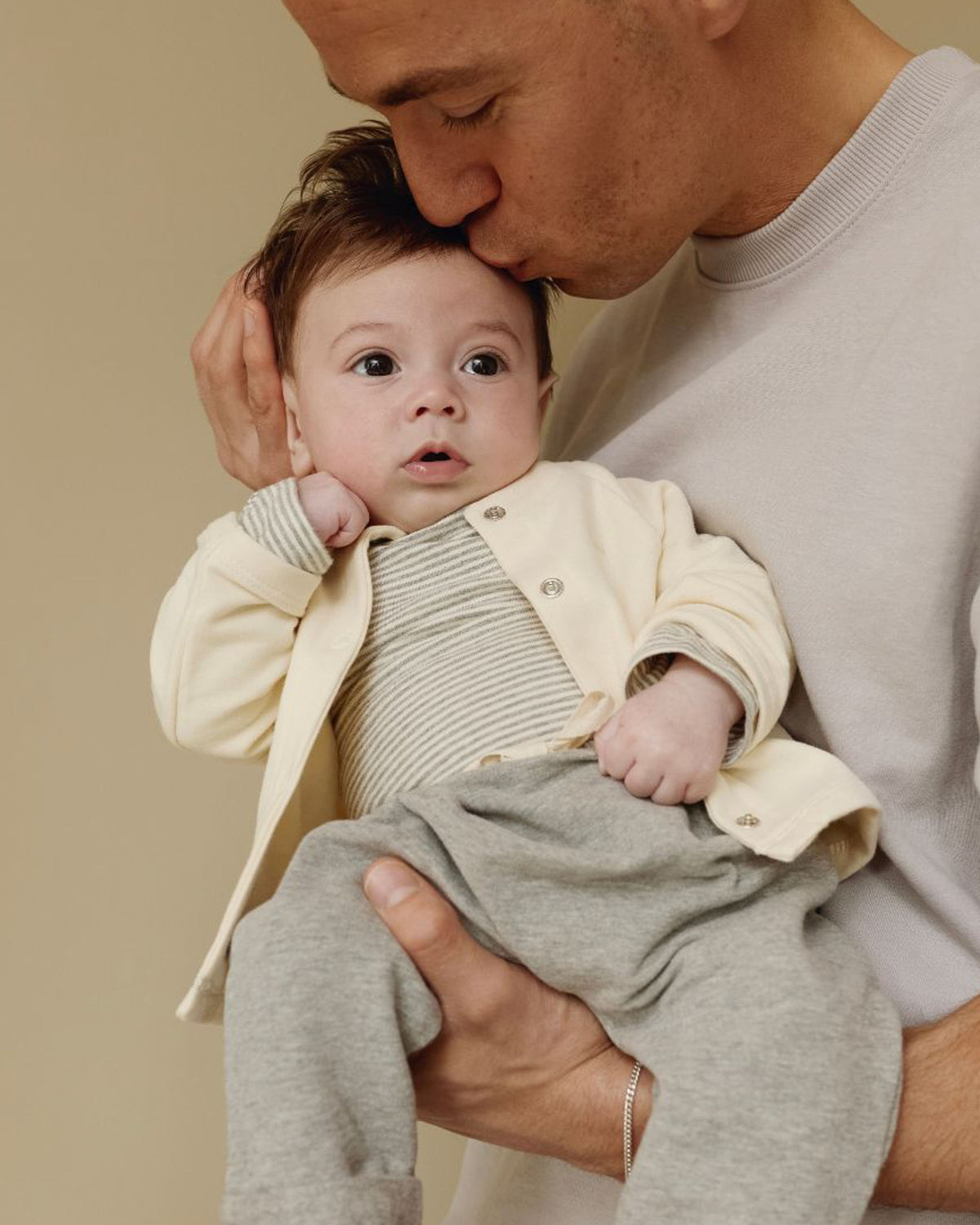 Baby raglan vest - cream