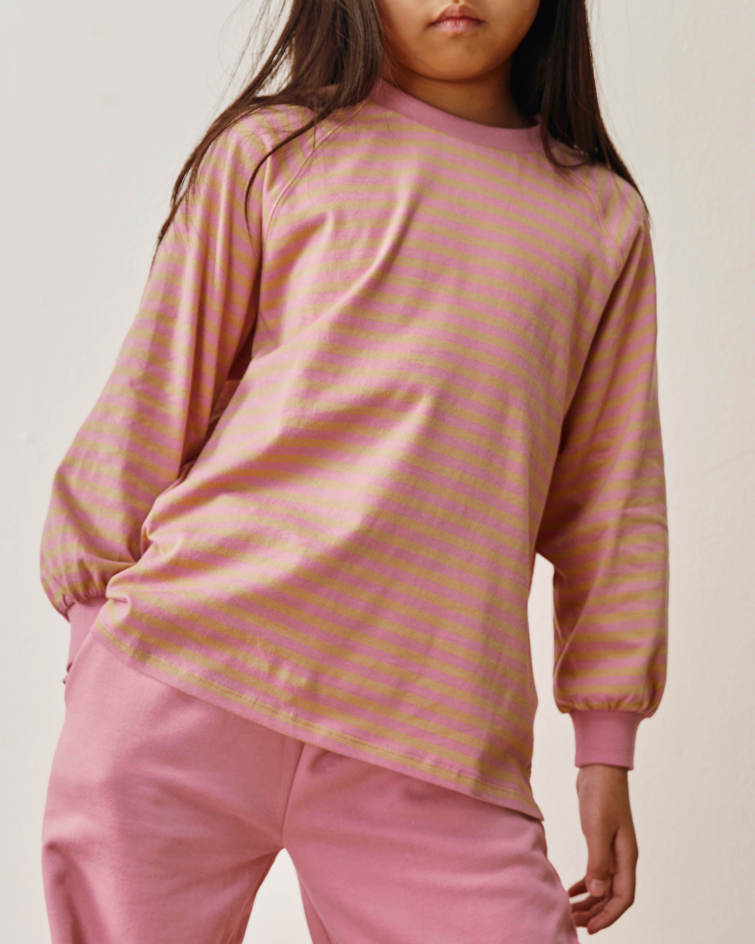 Oversized longsleeve - bubblegum/cookie