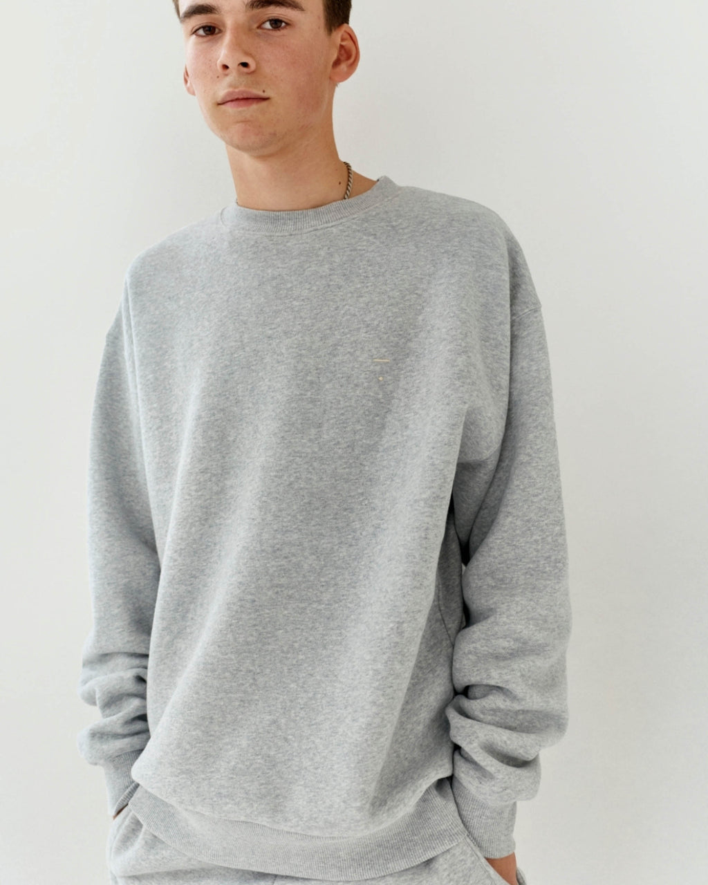 Oversized trui unisex -  gray melange