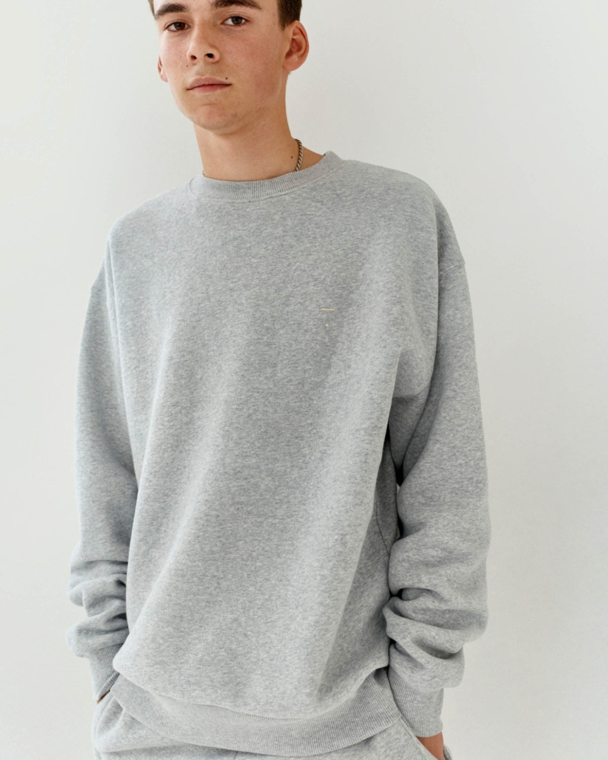 Oversized trui unisex -  gray melange