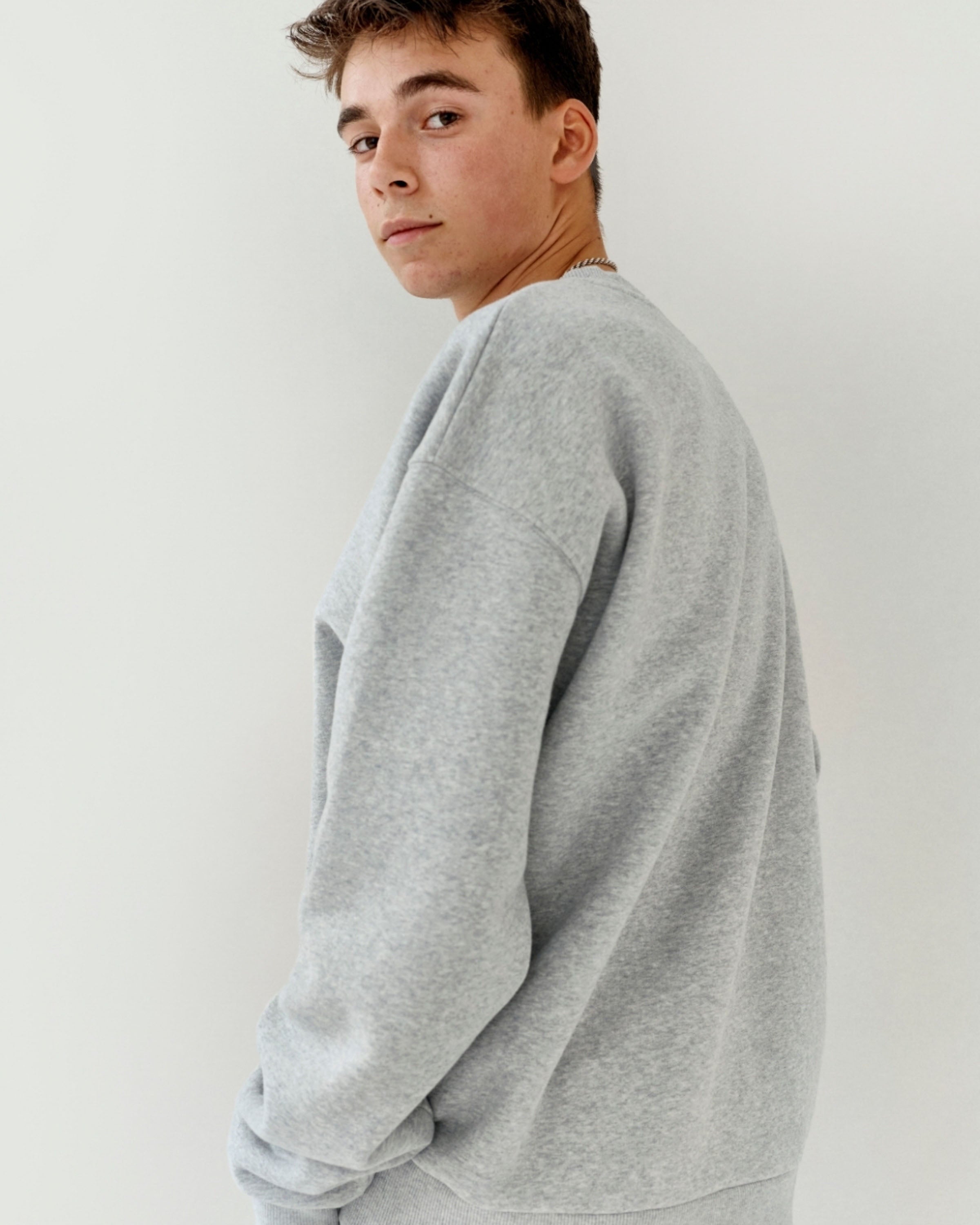 Oversized trui unisex -  gray melange