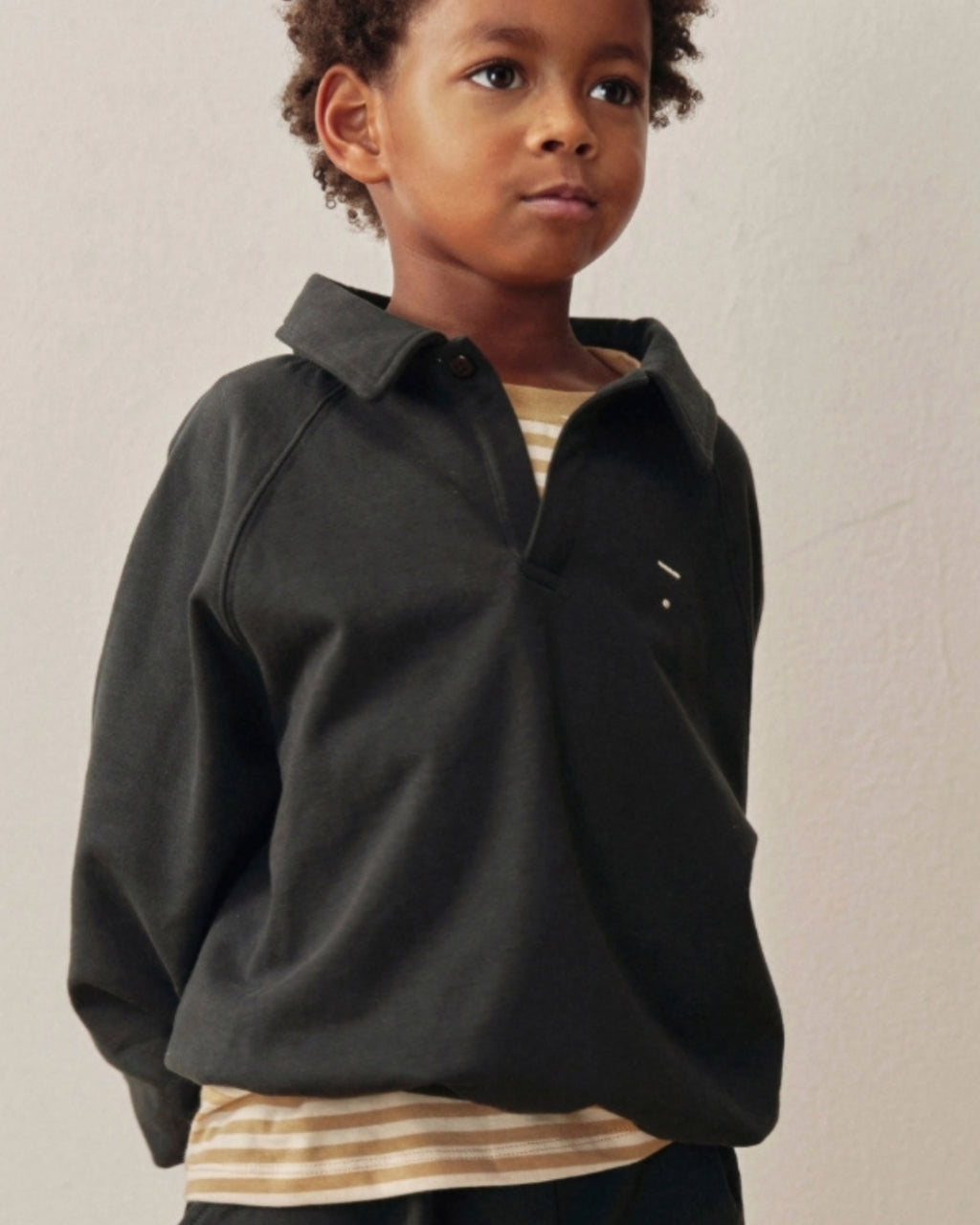 Polo sweatshirt - pirate black