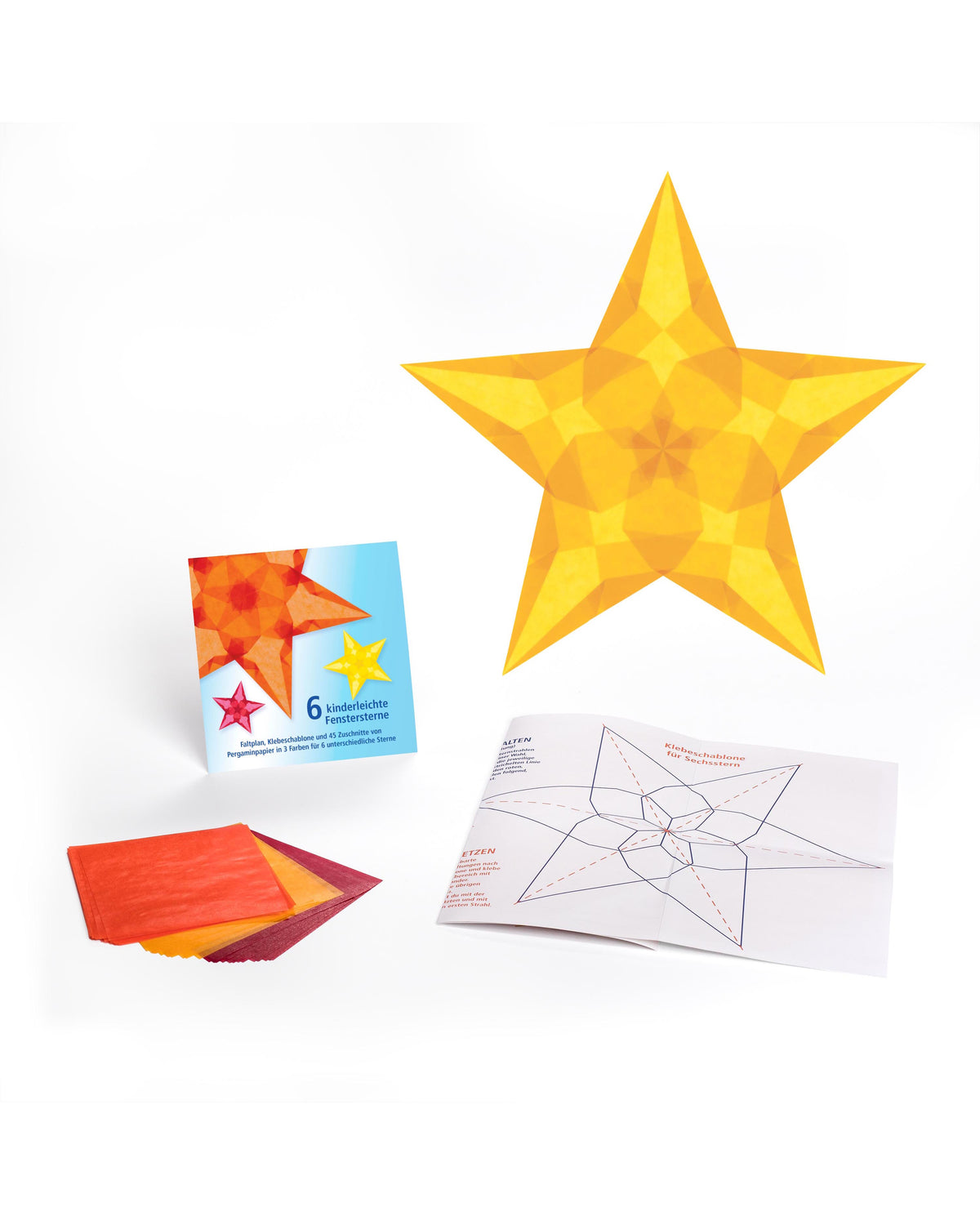 Folding set stars easy - orange
