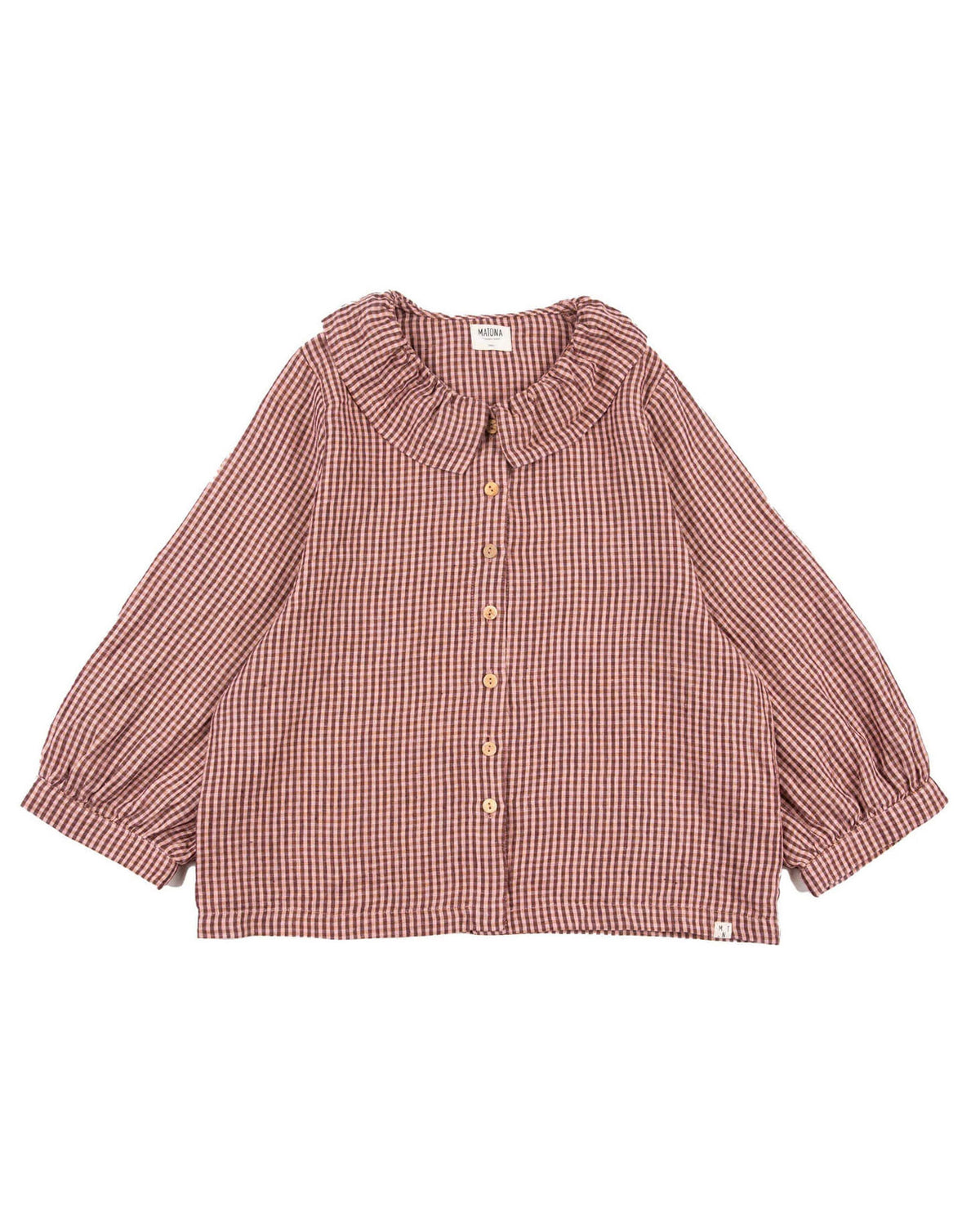 Ruffled collar blouse - heather