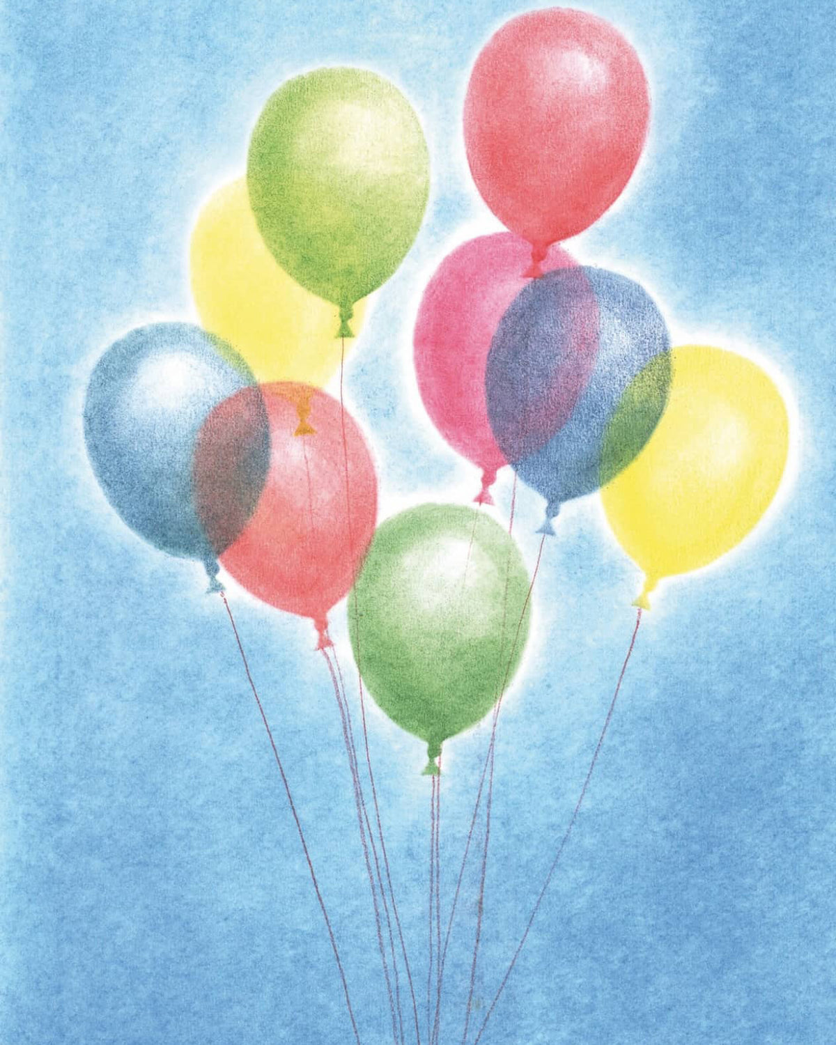 Postcard - balloons 