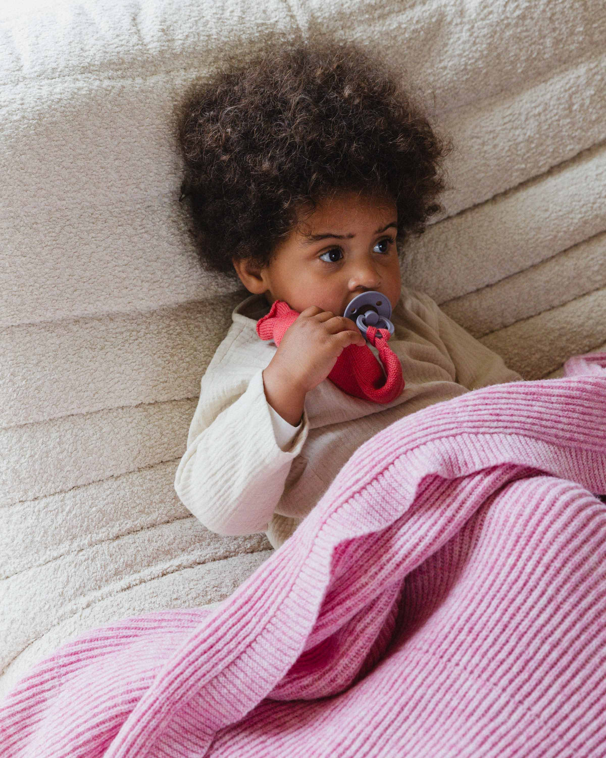 Crib blanket Gaston - cotton candy