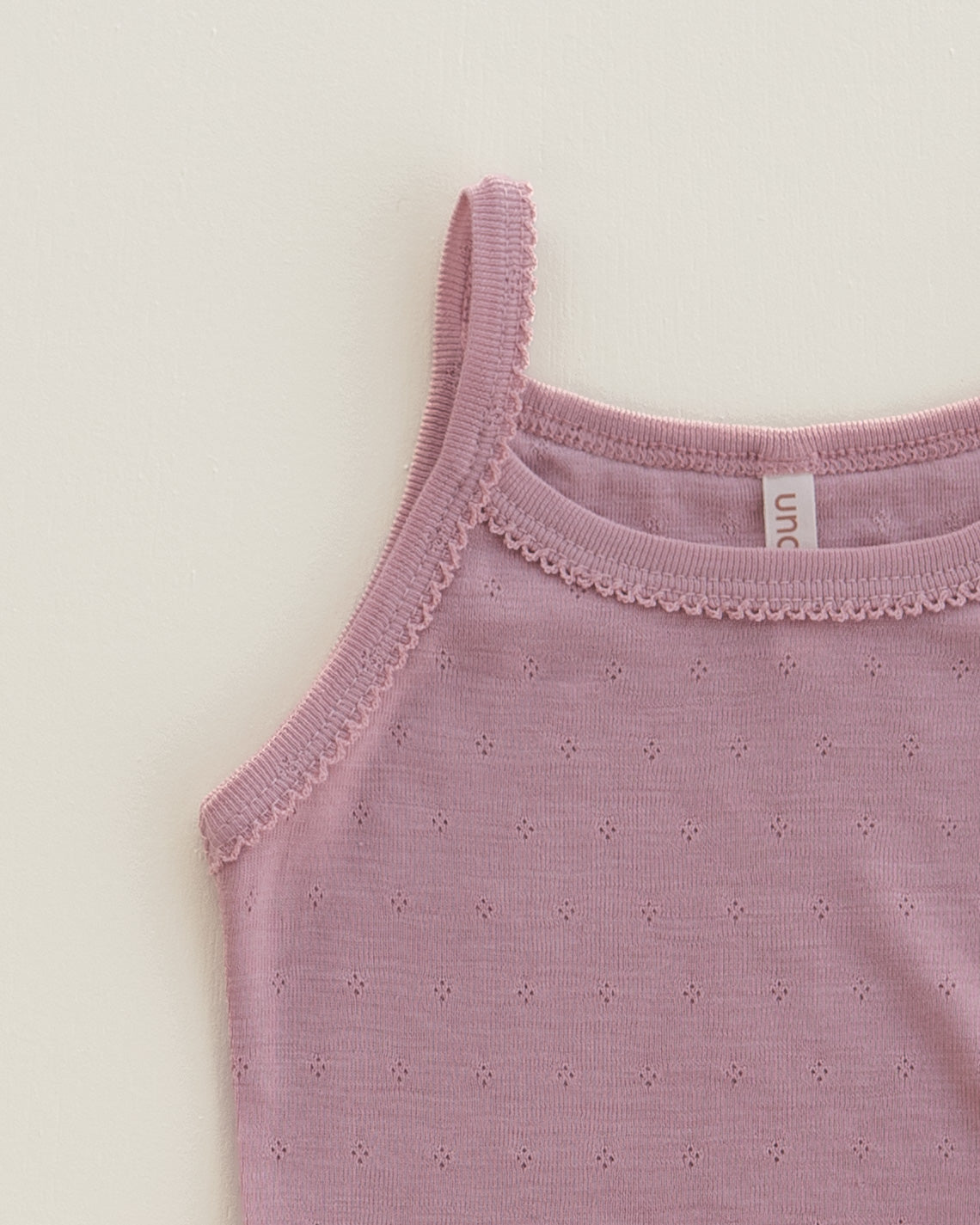 Zomer kinderhemd pointelle wol/zijde cameo rose