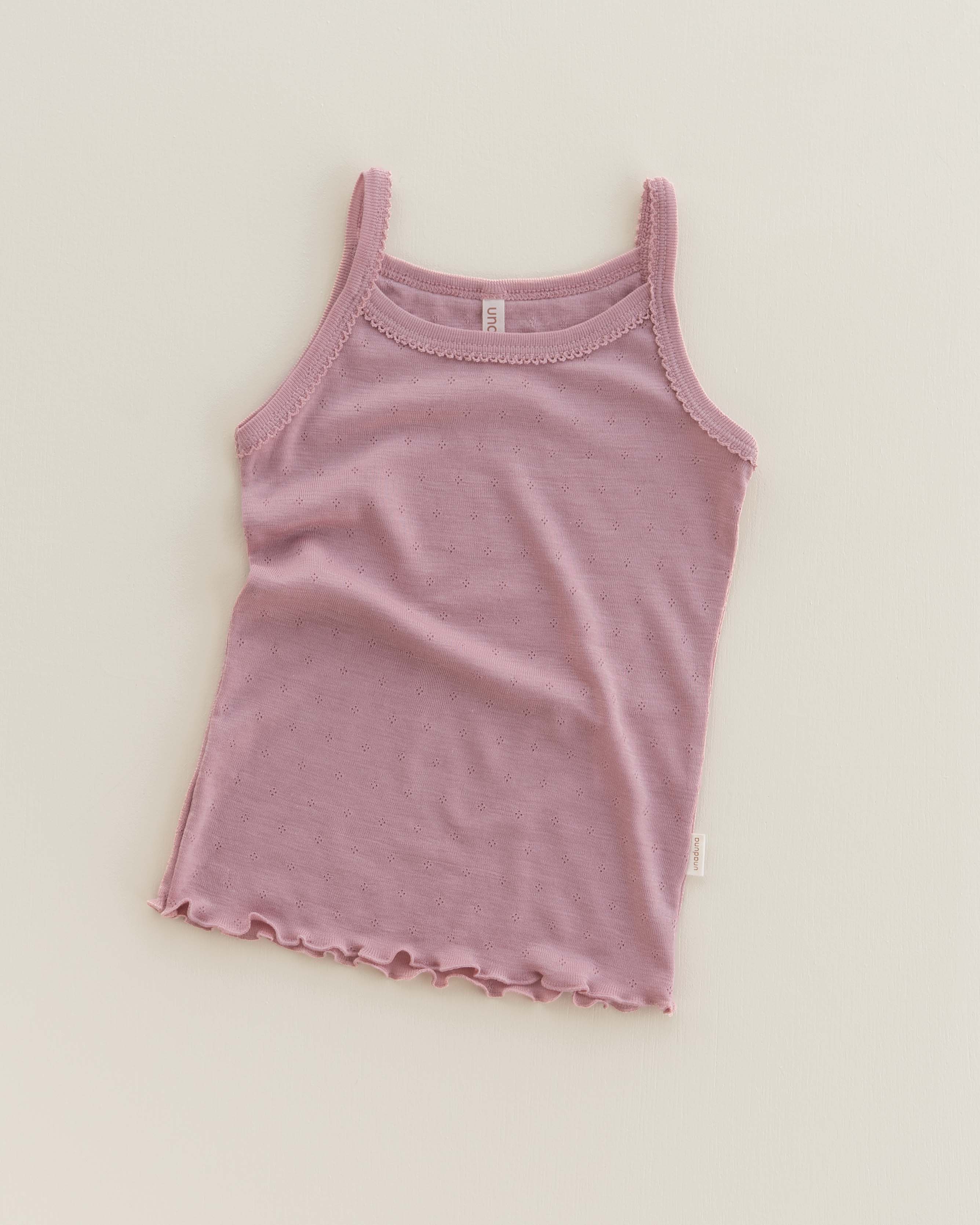 Zomer kinderhemd pointelle wol/zijde cameo rose