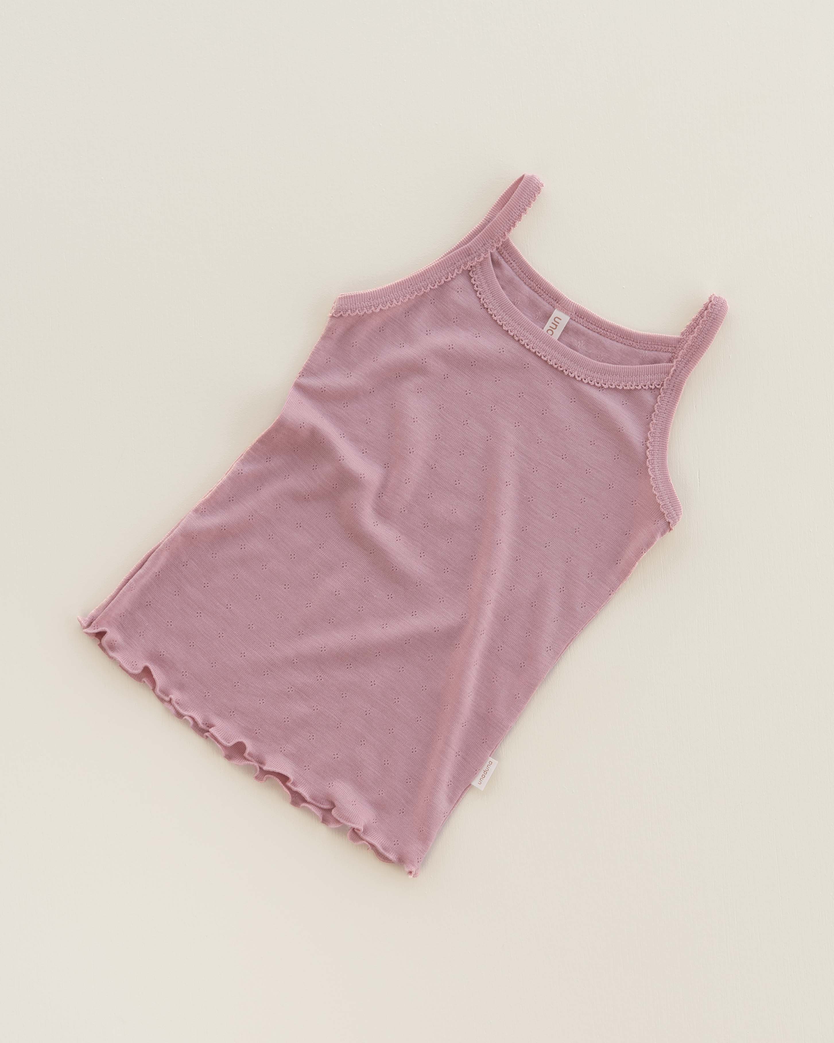 Zomer kinderhemd pointelle wol/zijde cameo rose