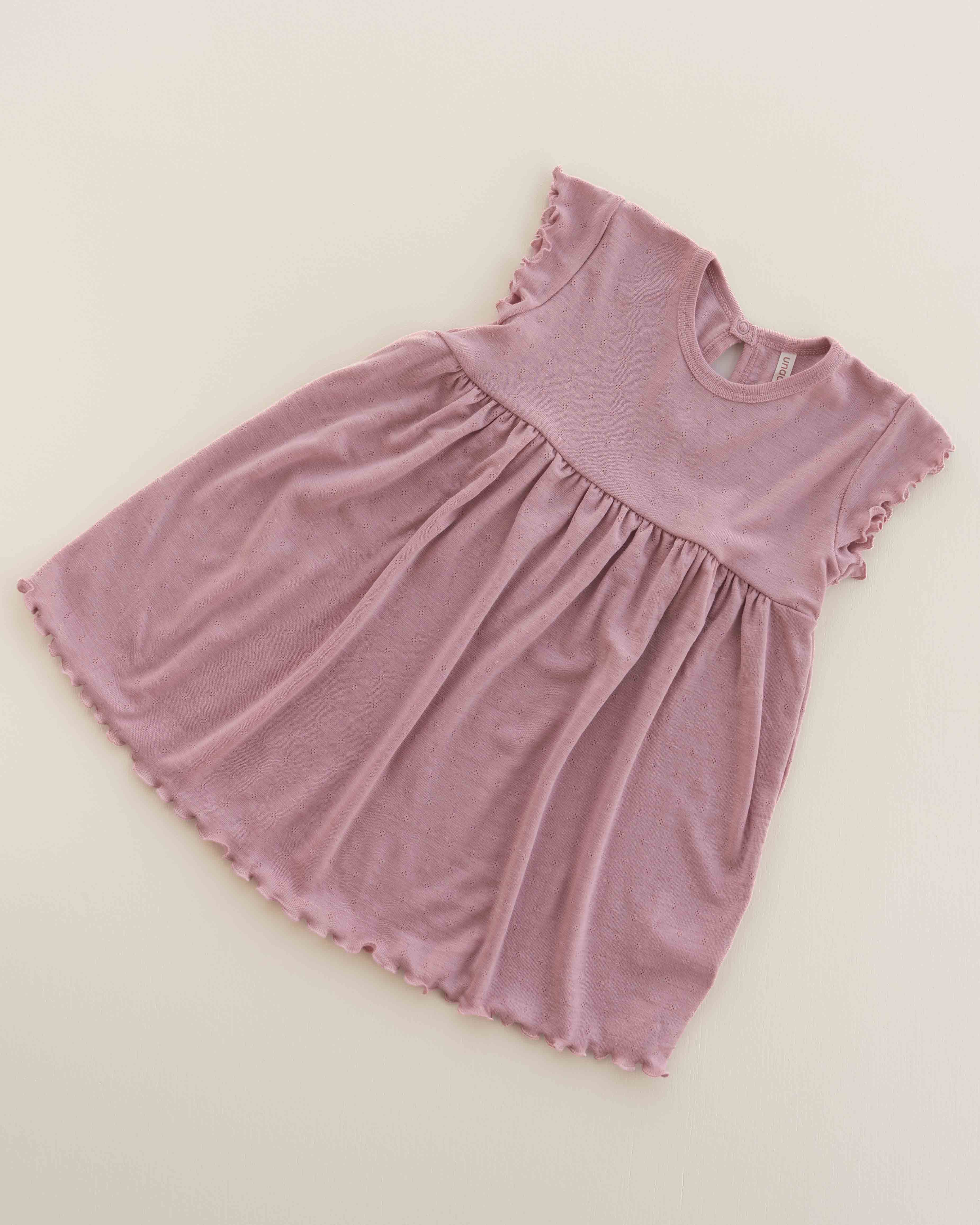 Summer dress wool/silk - cameo rose 