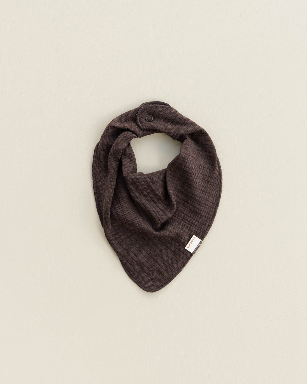 Bib sjaaltje rib wol/zijde - cocoa