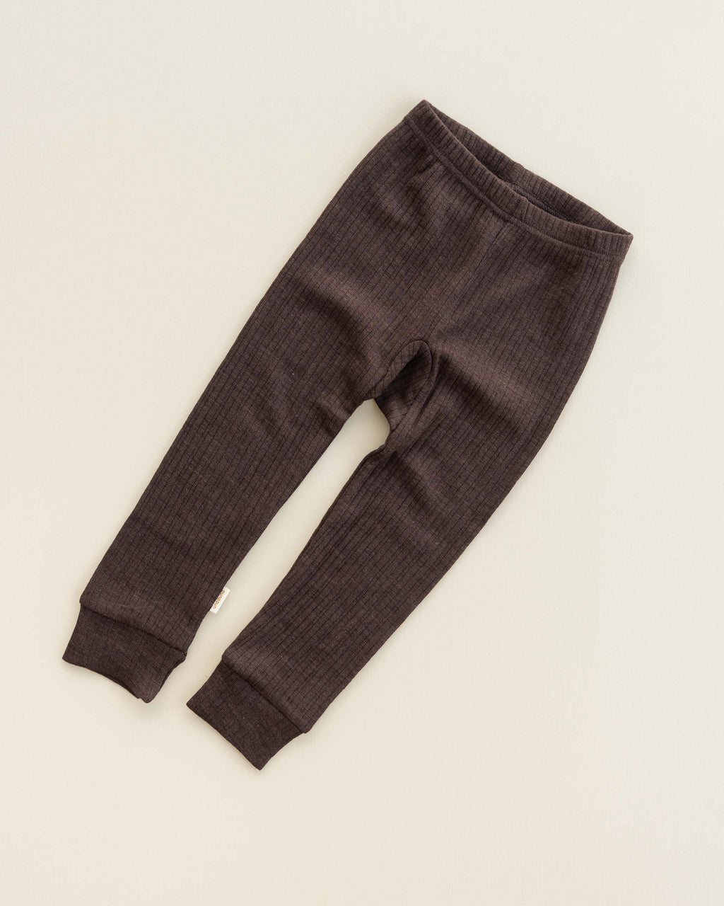 Kinderlegging rib wol/zijde - cocoa
