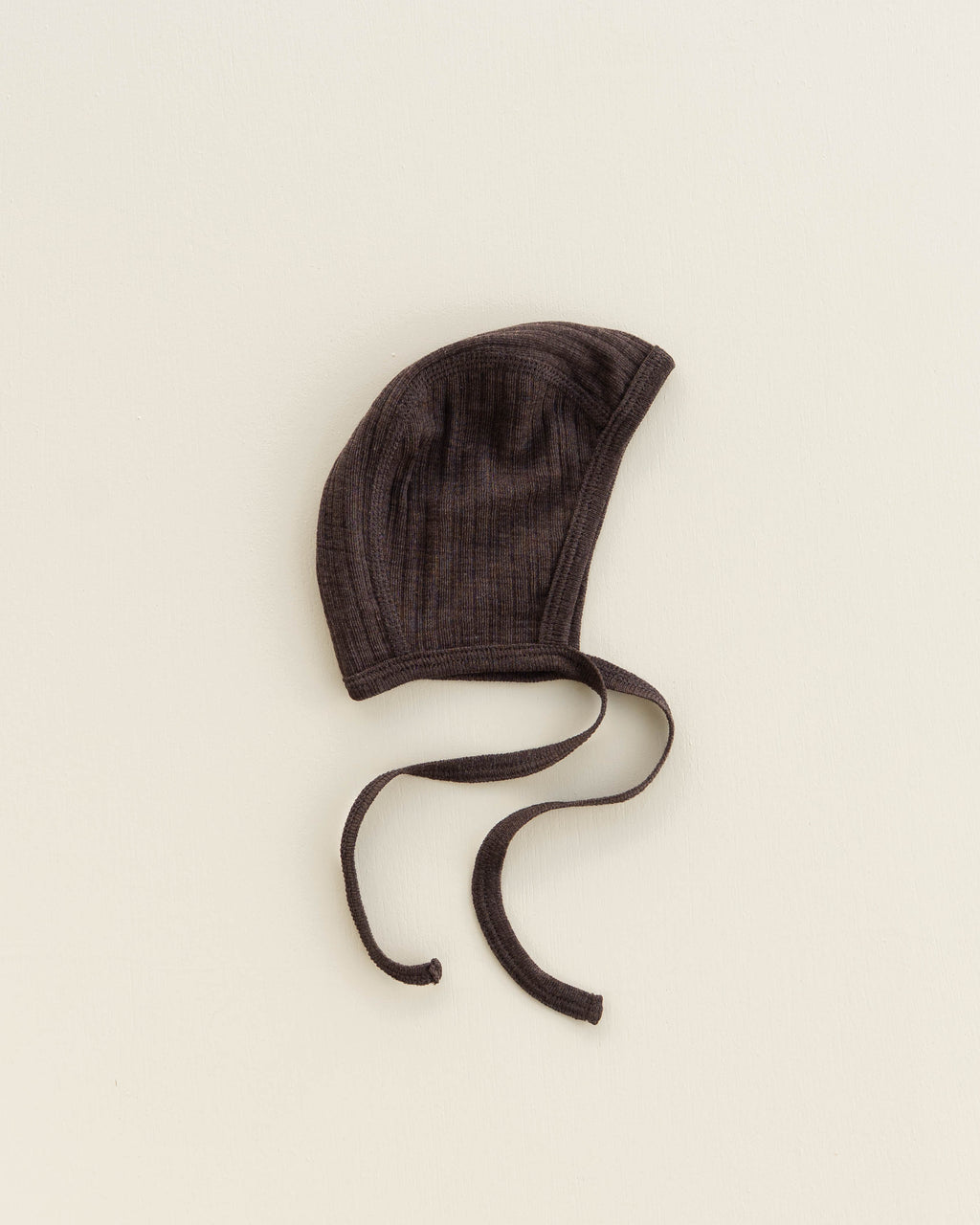 Baby bonnet rib wool/silk - wakame