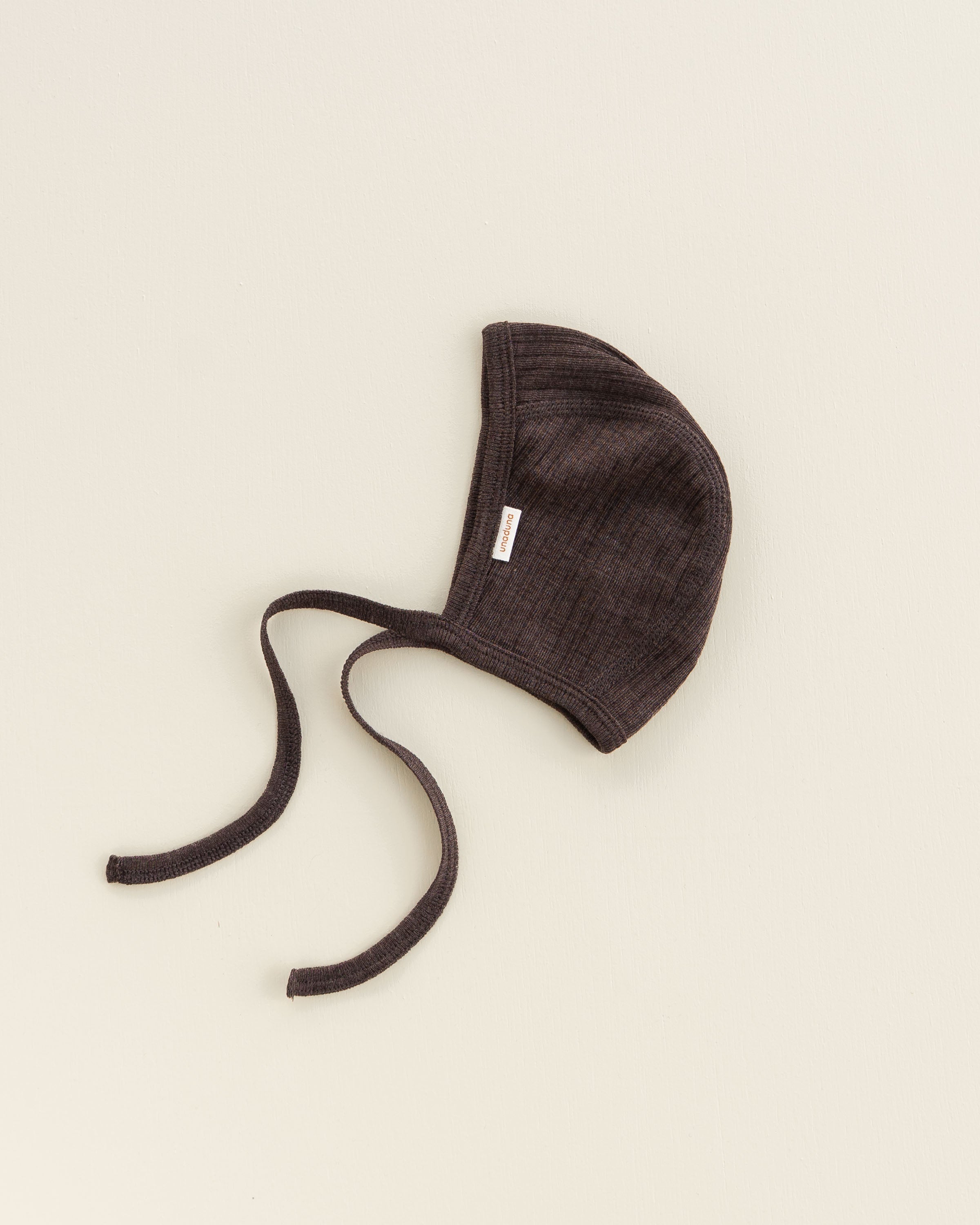 Baby bonnet rib wool/silk - wakame