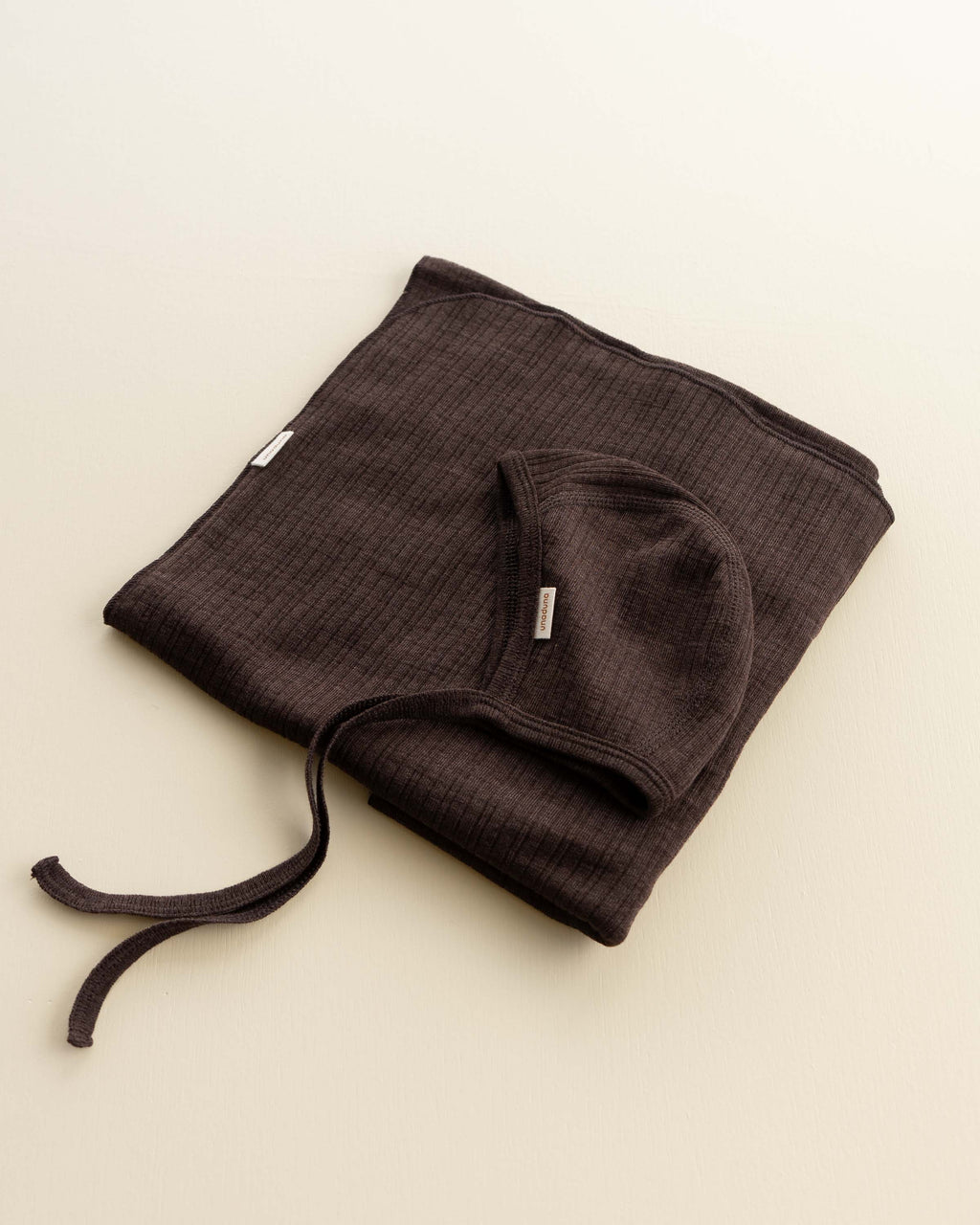 Baby deken rib wol/zijde - cocoa