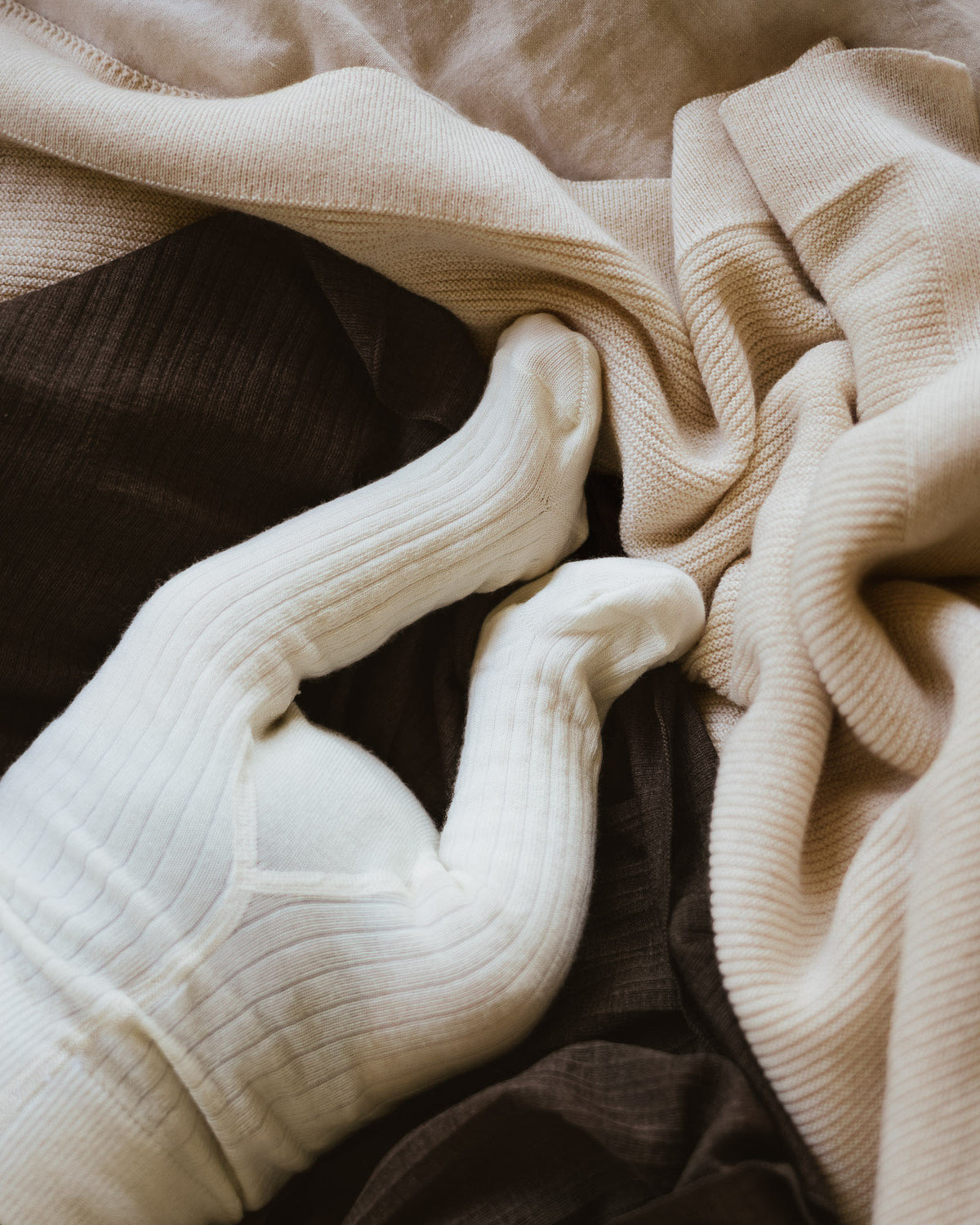 Ribbed baby tights - munkki