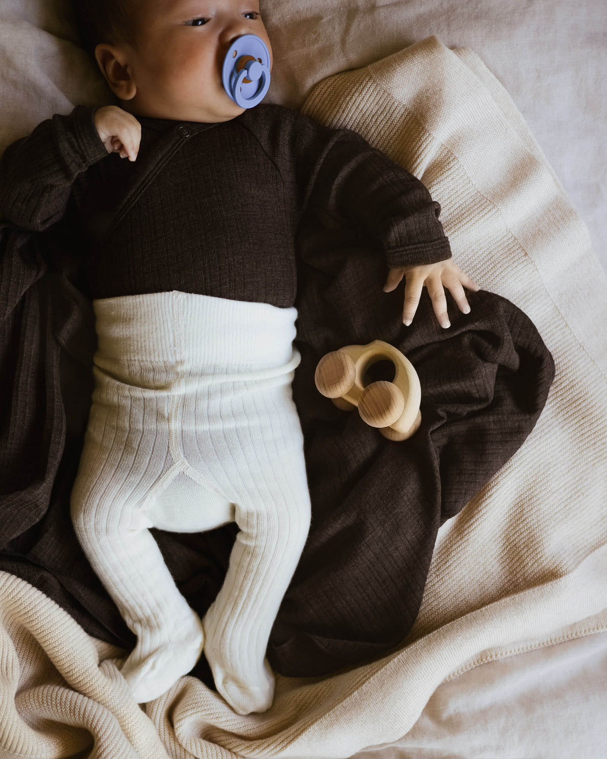 Ribbed baby tights - munkki